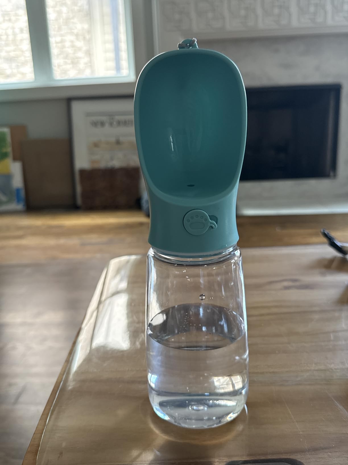 Kalimdor Dog Water Bottle, Leak Proof Portable Puppy Water Dispenser with Drinking Feeder for Pets Outdoor Walking, Hiking, Travel, Food Grade Plastic (19oz Blue) - Customer Photo 1