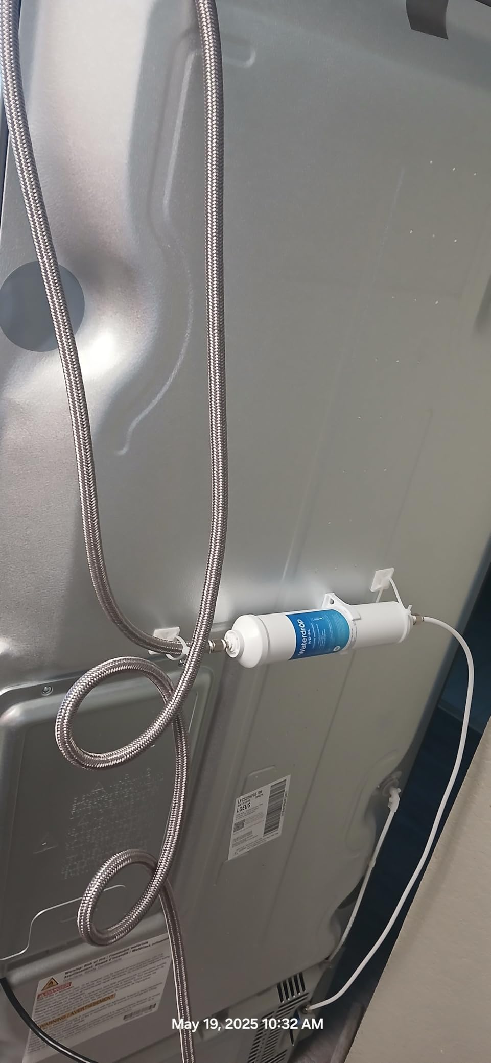 Waterdrop Inline Water Filter for Refrigerator and Ice Maker, NSF Certified High Capacity Drinking Water Filtration System with Direct Connect Fittings, Reduces Chlorine, PFAS/PFOA/PFOS - Customer Photo 2