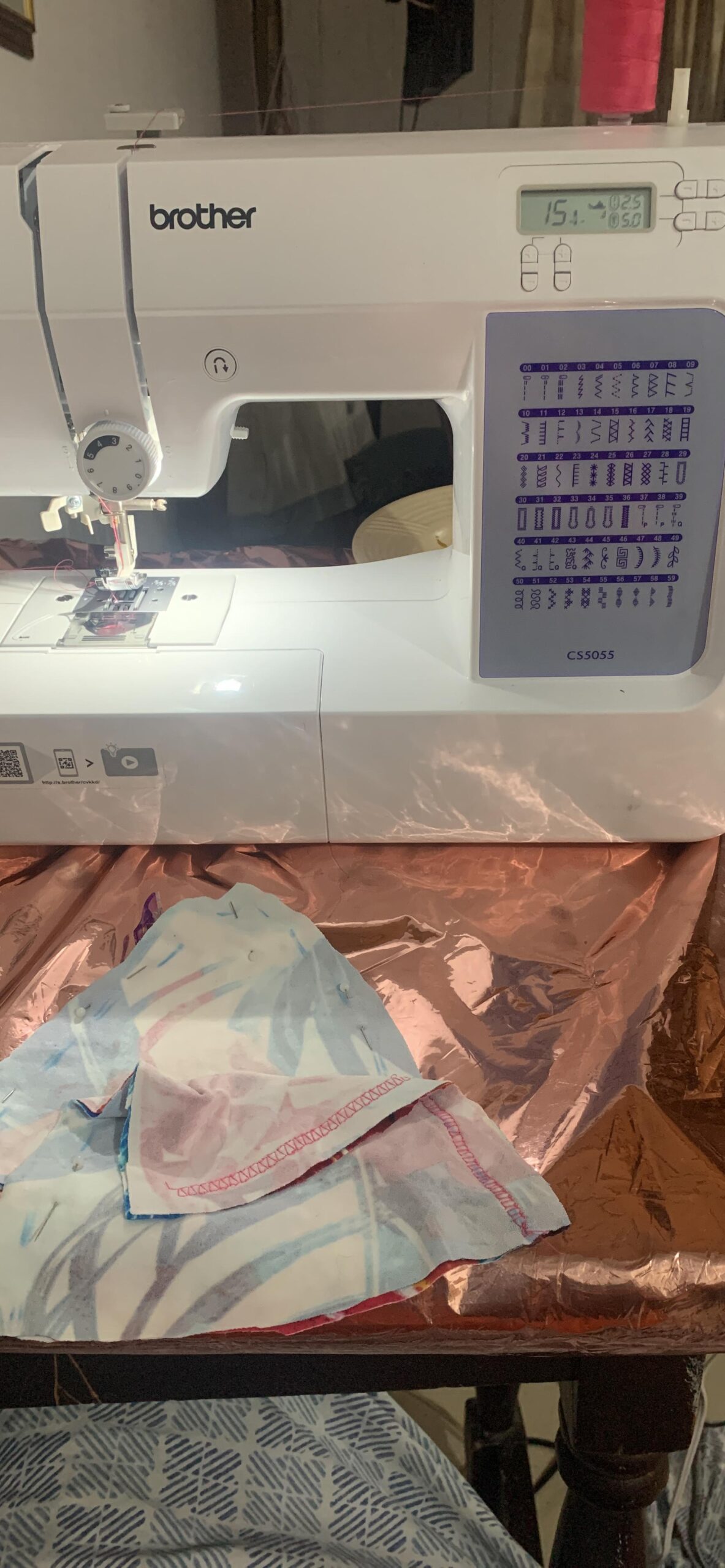 Brother CS5055 Computerized Sewing Machine, 60 Built-in Stitches, LCD Display, 7 Included Feet, White - Customer Photo 5