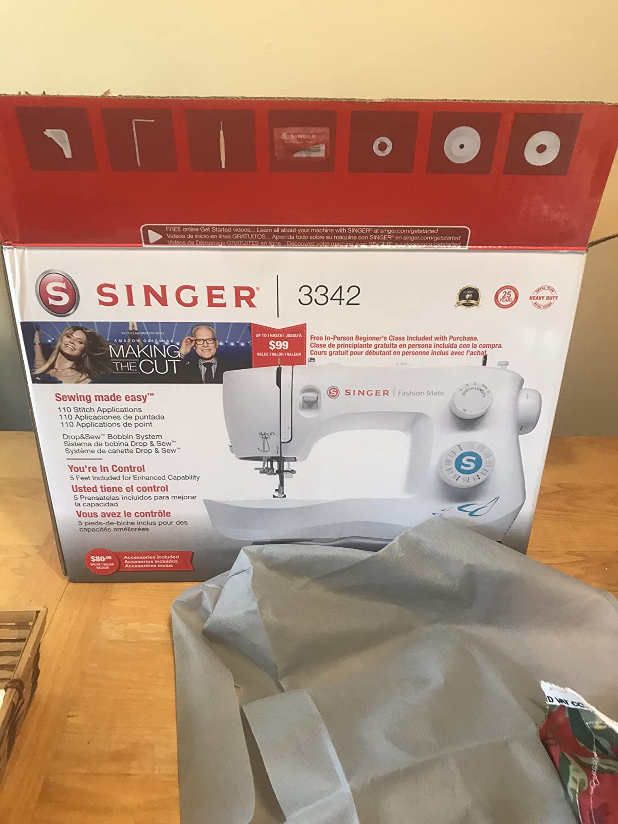 SINGER Fashion Mate™ 3342 Lightweight & Portable Sewing Machine with Accessory Kit | 32 Built-In Stitches, Free Arm, Full Metal frame, LED Light & 1-step Buttonhole - Customer Photo 1