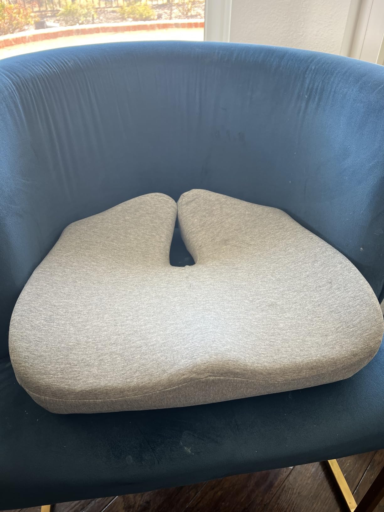 Cushion Lab Patented Pressure Relief Seat Cushion for Long Sitting Hours on Office & Home Chair - Extra-Dense Memory Foam for Soft Support. Car Pad for Hip, Tailbone, Coccyx, Sciatica - Black - Customer Photo 1