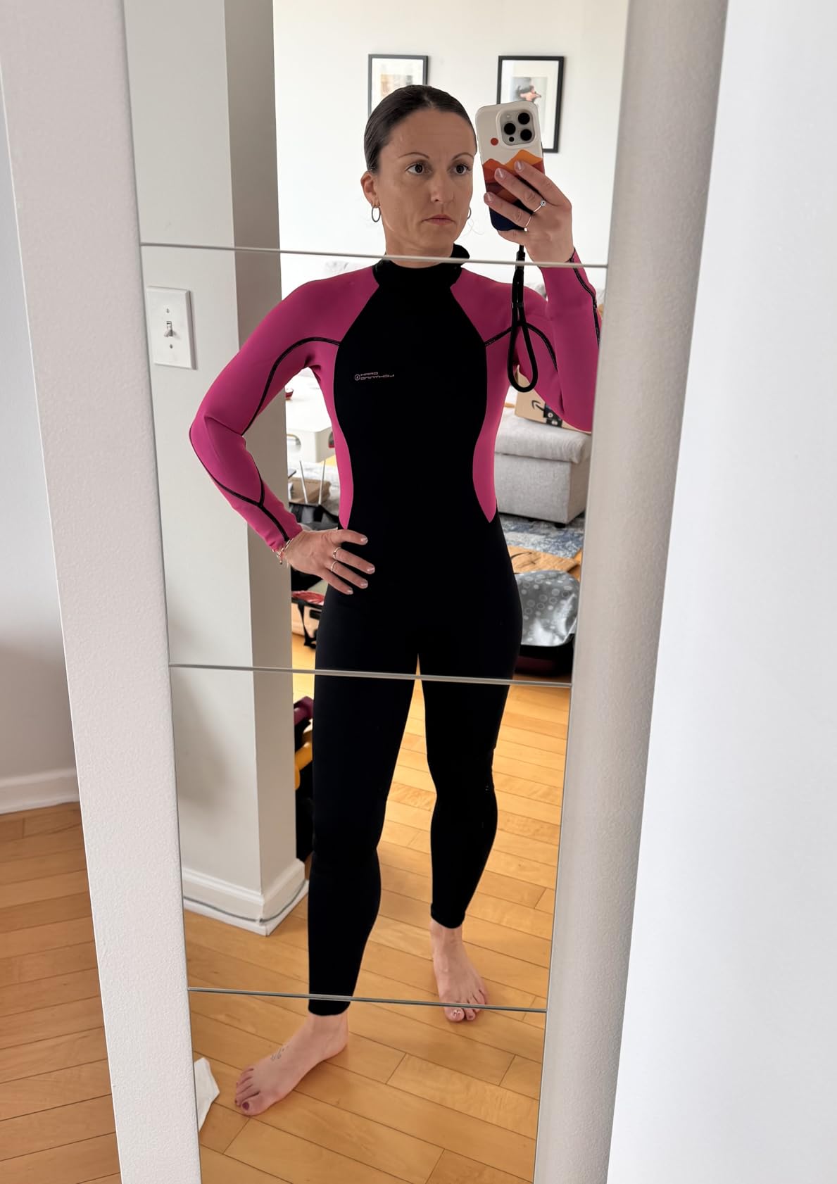 Dark Lightning Wetsuits for Men and Women, Mens/Womens Wet Suit for Cold Water, 3/2mm Wetsuit for Diving Surfing Snorkeling Kayaking Water Sports - Customer Photo 2