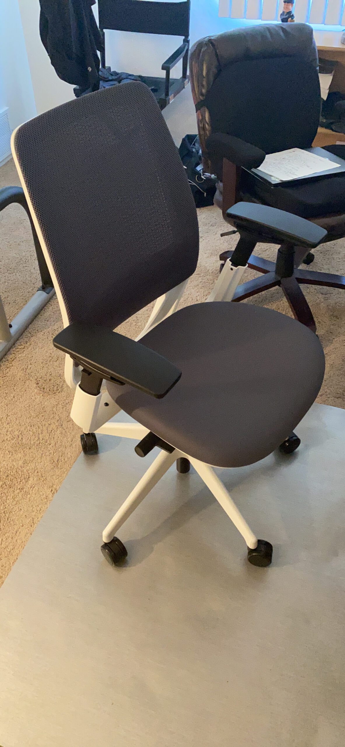 Steelcase Series 2 Office Chair - Ergonomic Work Chair with Wheels for Carpet - with Back Support, Weight-Activated Adjustment & Arm Support - Adjustable Rolling Chairs for Desk - Licorice - Customer Photo 1