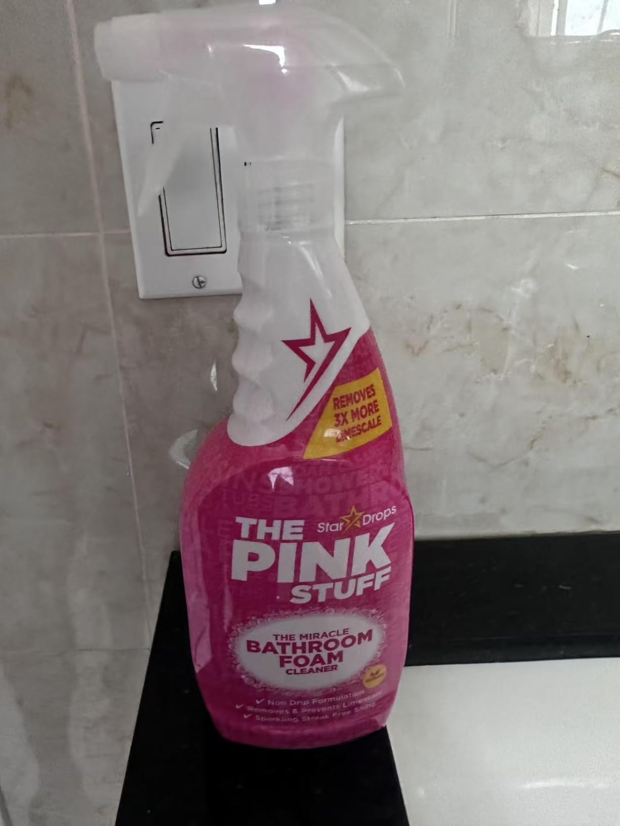 Stardrops - The Pink Stuff - Miracle Bathroom Foam Cleaner 750ml - Baths, Tiles, Soap Scum, Limescale, Streak Free - Customer Photo 5
