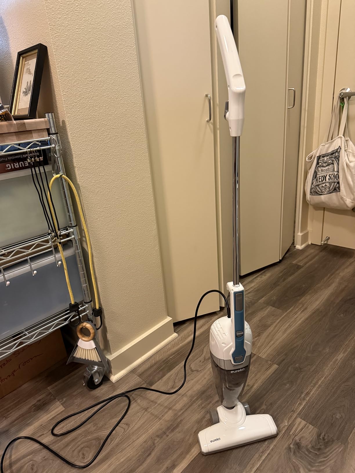 Eureka Corded Stick Vacuum Cleaner for Home Pet Hair, Lightweight Stick Vacuum Cleaner with Powerful Suction for Carpet Tile and Hard Floor, Aqua Blue, 3-in-1 Handheld Vac NES100 - Customer Photo 2