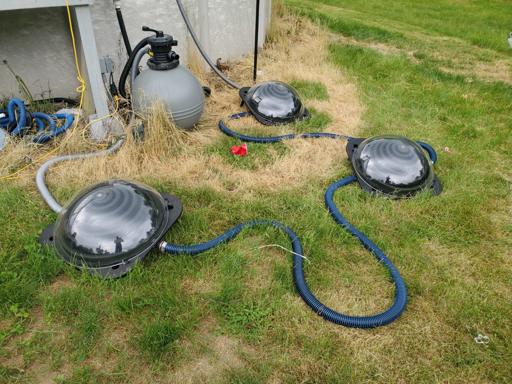 VINGLI Solar Pool Heater Above Ground Domed Solar Powered Swimming Pool Heater Contour Pool Heating Coil (1 Pack) - Customer Photo 1
