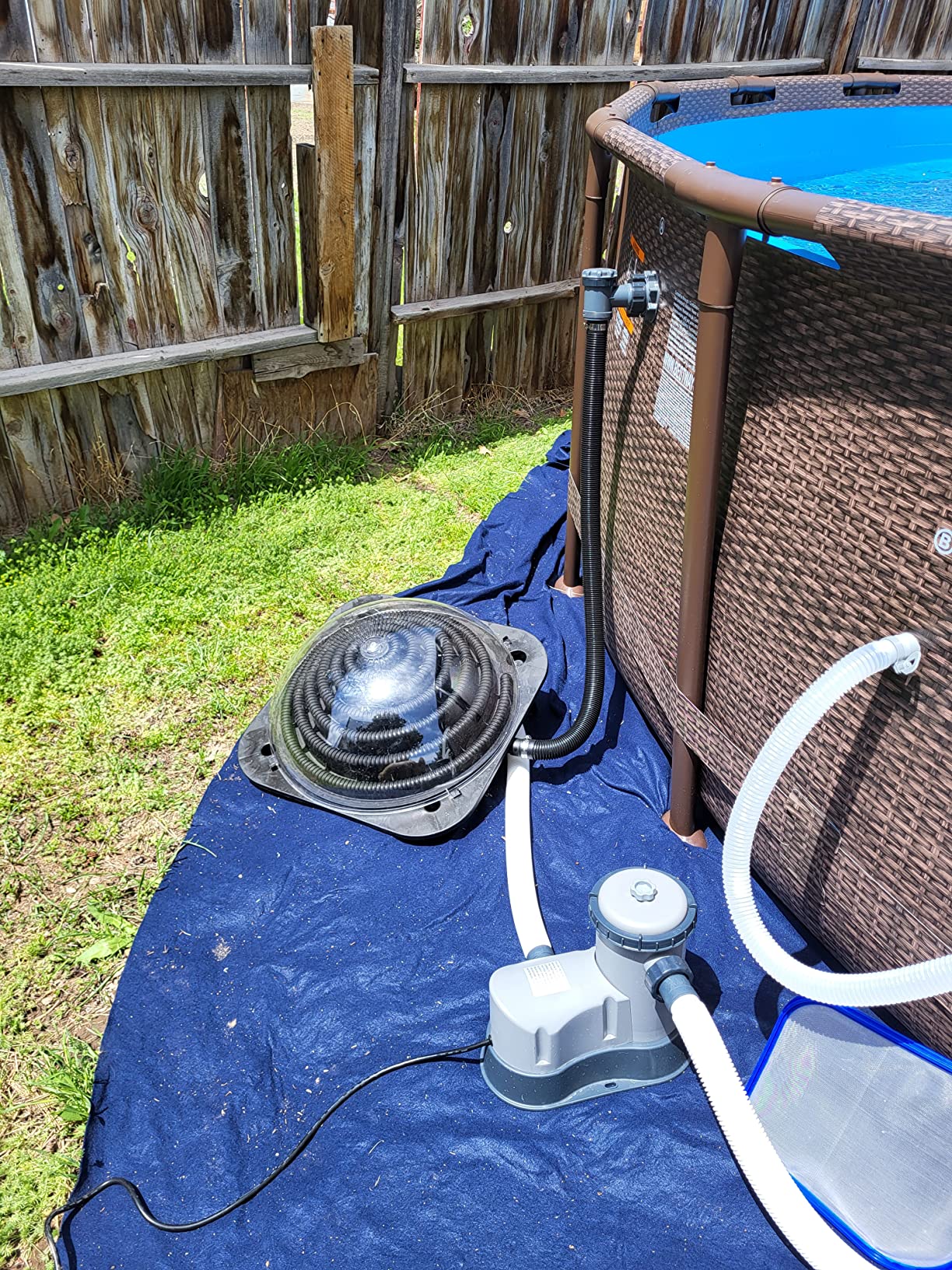 VINGLI Solar Pool Heater Above Ground Domed Solar Powered Swimming Pool Heater Contour Pool Heating Coil (1 Pack) - Customer Photo 2