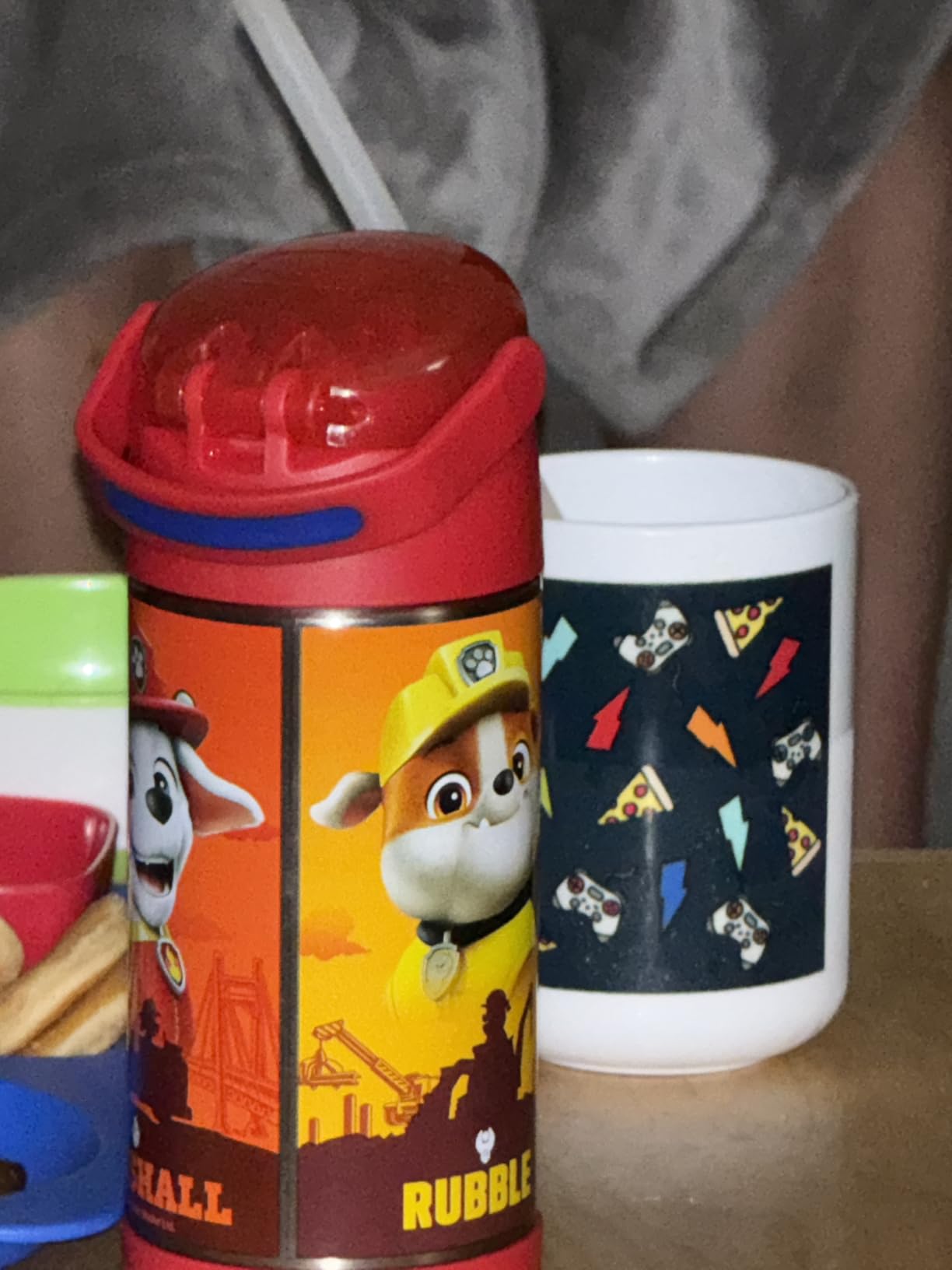 THERMOS FUNTAINER Water Bottle with Straw - 12 Ounce - Kids Stainless Steel Vacuum Insulated Water Bottle with Lid, Avengers - Customer Photo 2