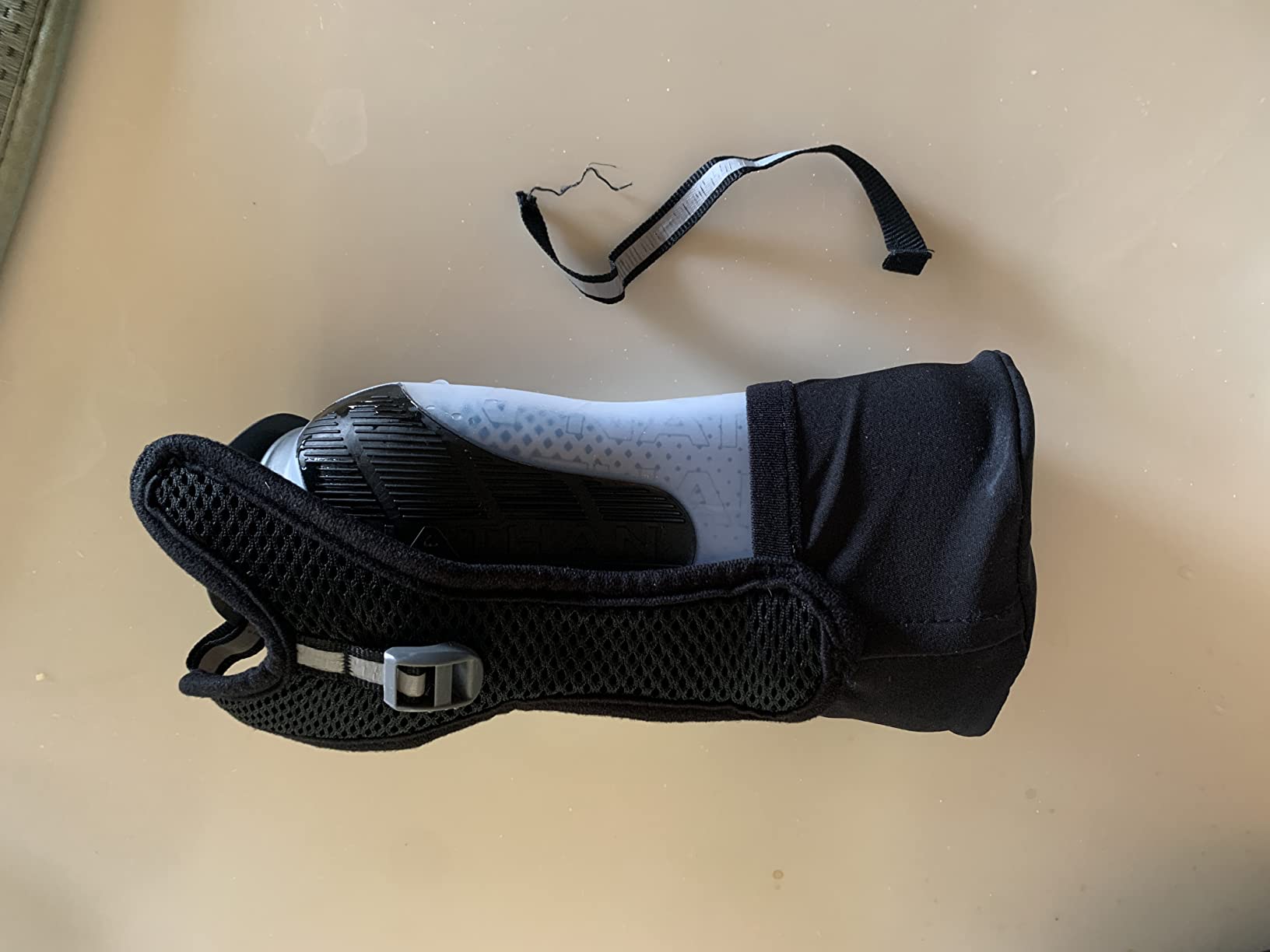 Nathan Running Handheld Water Bottle Adjustable No-Grip Quick Squeeze Lite Hand Strap. 12 oz Insulated Water Bottle. Reflective Hydration - Customer Photo 1