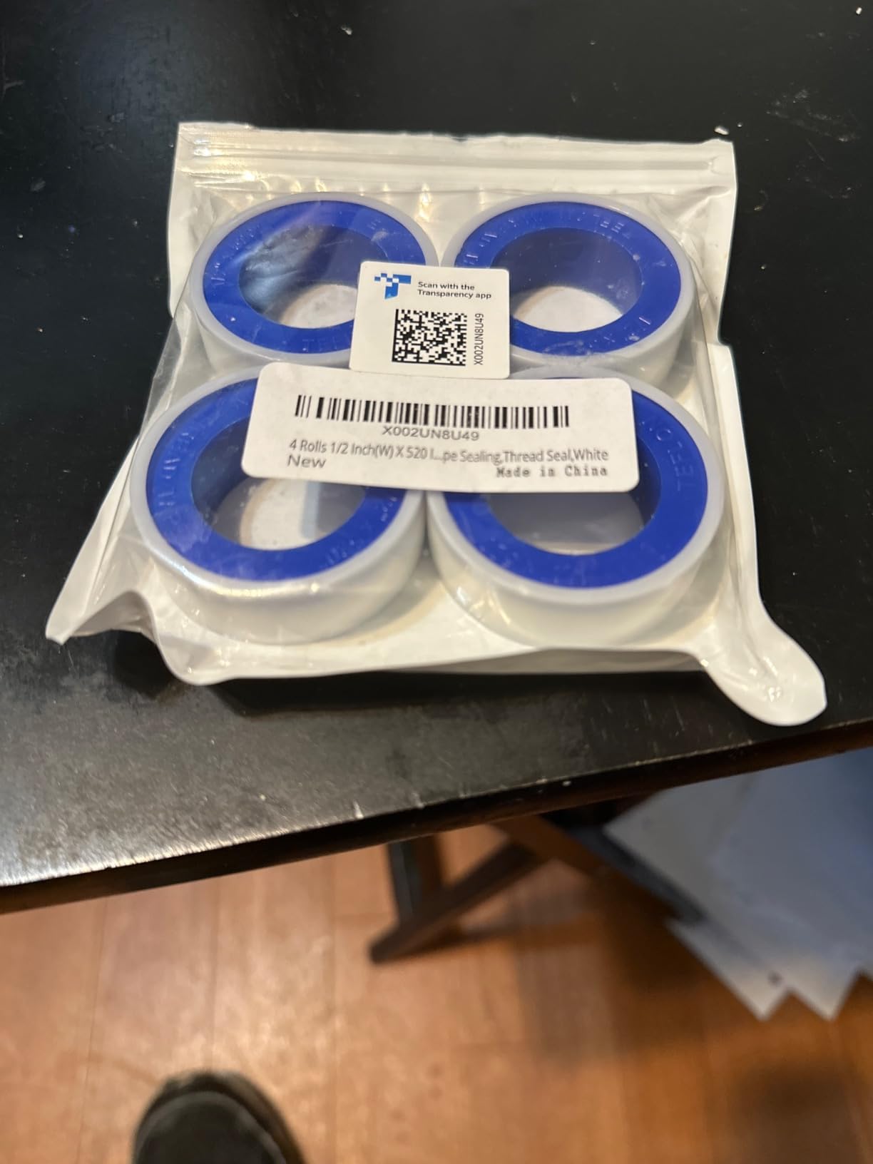 4 Rolls 1/2 Inch(W) X 520 Inches(L) Teflon Plumbers Tape,Pipe Sealing & Plumbing Thread Tape,PTFE Water Sealant Seal for Shower Head,White Customer Review 4 Rolls 1/2 Inch(W) X 520 Inches(L) Teflon Plumbers Tape,Pipe Sealing & Plumbing Thread Tape,PTFE Water Sealant Seal for Shower Head,White - Customer Photo 1