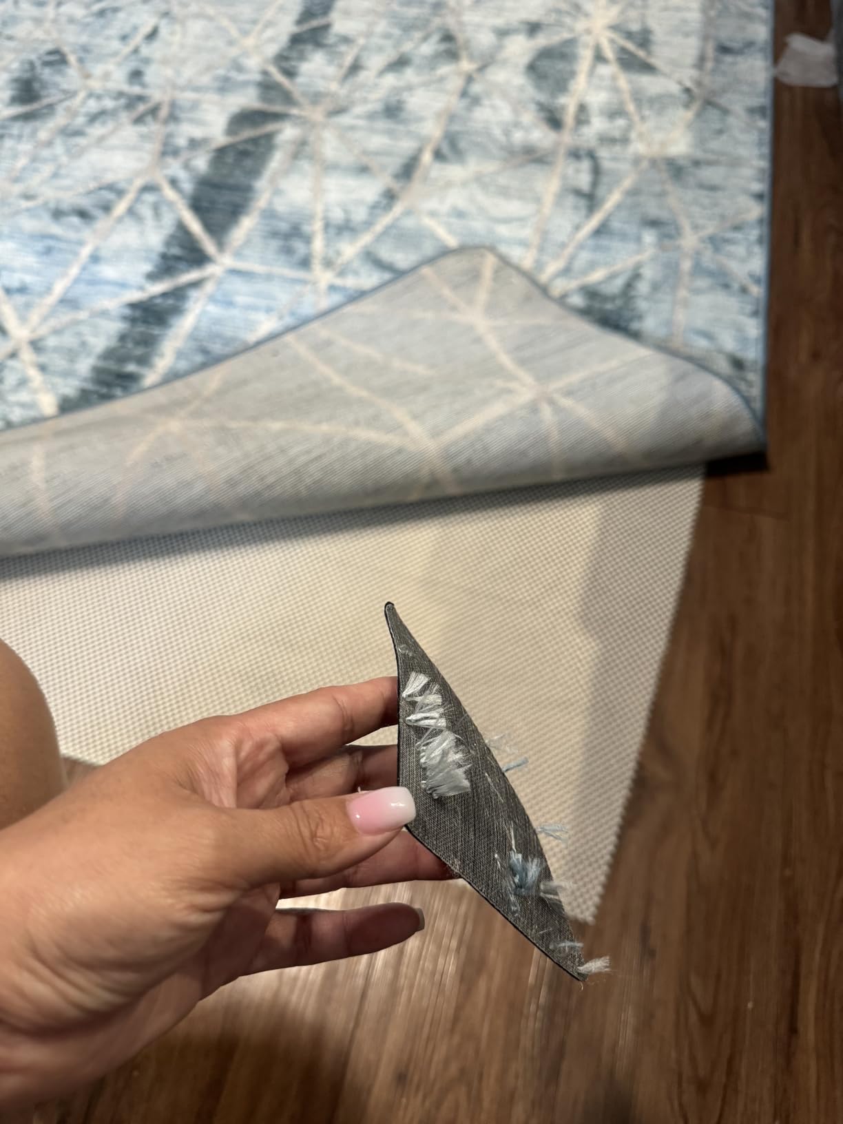 Rabenda 12 Pcs Rug Tape, Non Slip Rug Pads Grippers for Hardwood Floors and Tiles, Reusable Carpet Tape for Area Rugs, Double-Sided Adhesive Rug Stickers Keep Corners Flat (Black) Customer Review Rabenda 12 Pcs Rug Tape, Non Slip Rug Pads Grippers for Hardwood Floors and Tiles, Reusable Carpet Tape for Area Rugs, Double-Sided Adhesive Rug Stickers Keep Corners Flat (Black) - Customer Photo 2