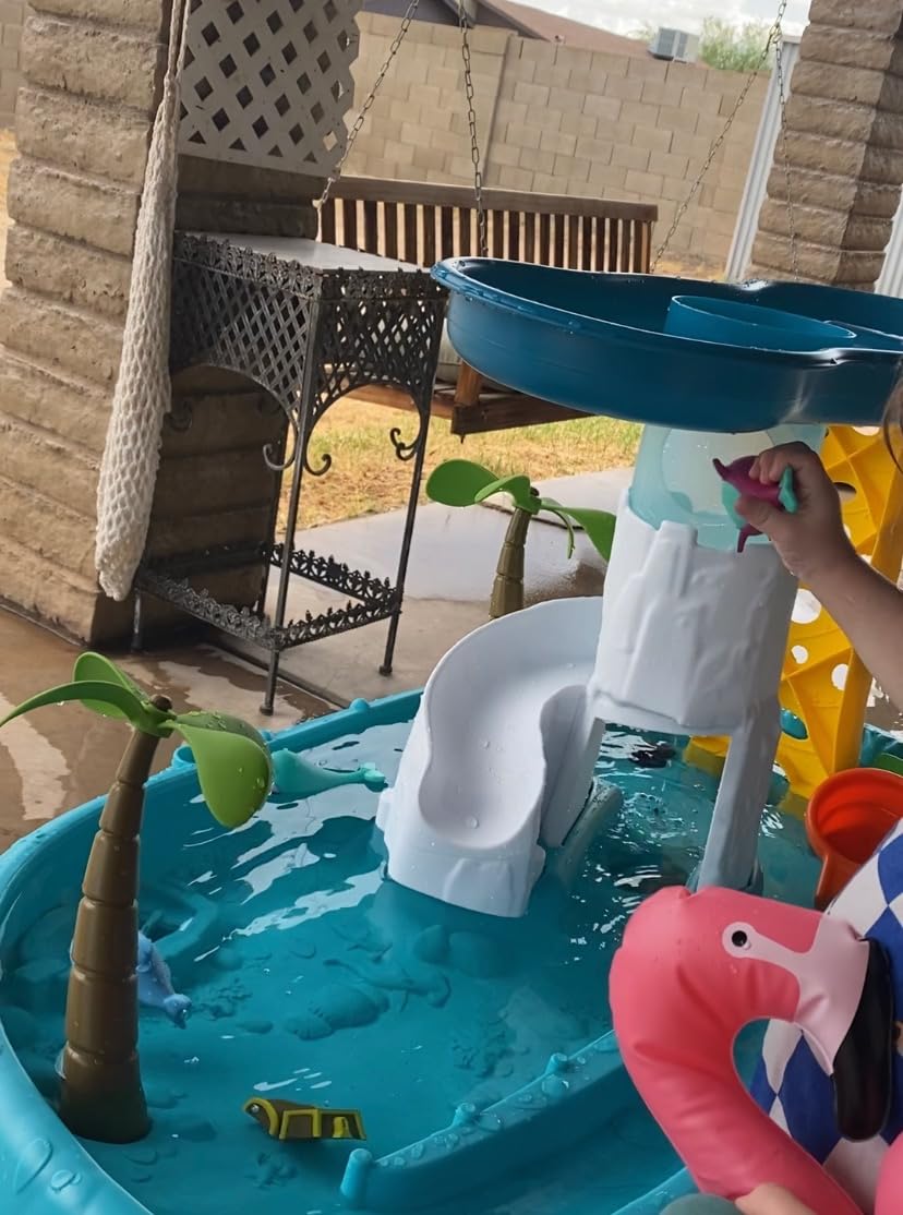 Little Tikes Kids Waterfall Island Water Activity Play Table Set with Accessories, Outdoor, for Boys and Girls Ages 2-5 Years - Customer Photo 2
