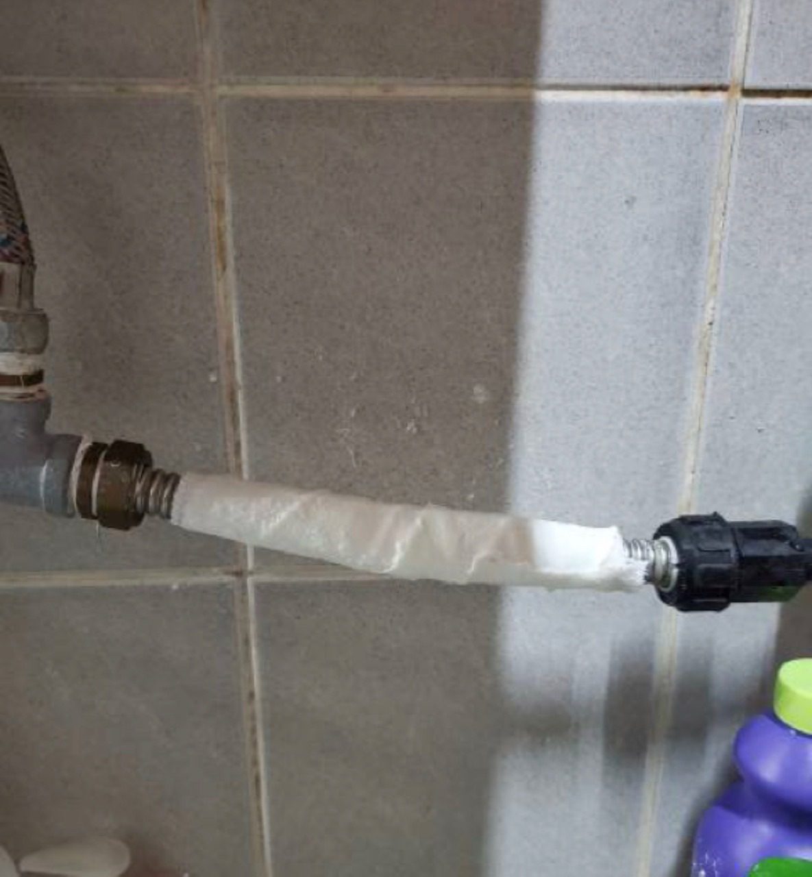 Pipe Repair KIT, Fiberglass Wrap, Water Leak, Plumbing, Underwater OK, Emergency, Self DIY, Permanent (Epoxy Type, 2in x 5ft) - Customer Photo 1