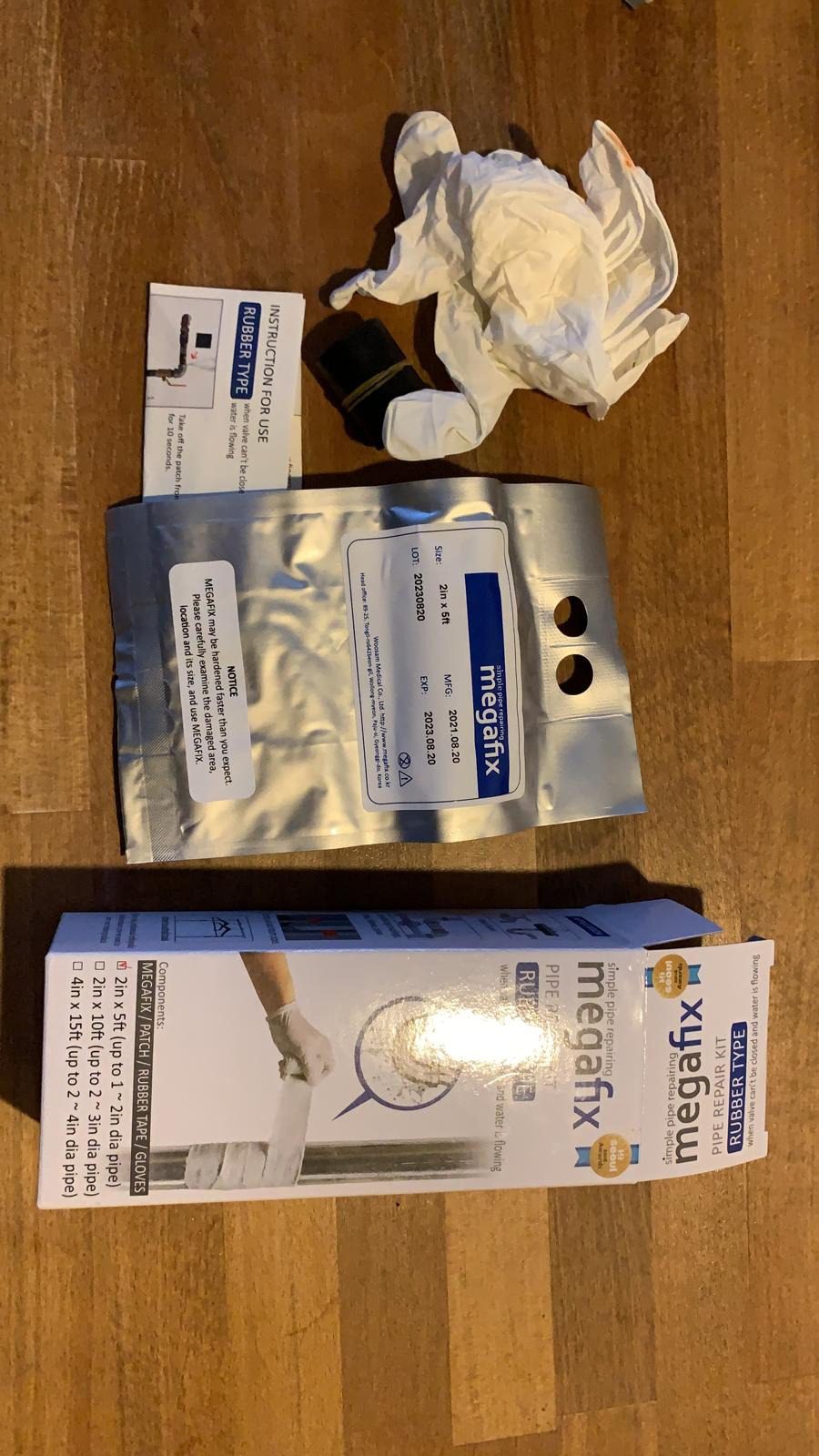 Pipe Repair KIT, Fiberglass Wrap, Water Leak, Plumbing, Underwater OK, Emergency, Self DIY, Permanent (Epoxy Type, 2in x 5ft) - Customer Photo 2