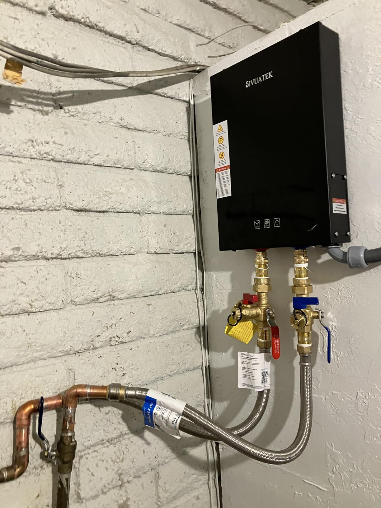 Electric Tankless Water Heater SIVUATEK 14kW, 240V - On-Demand Hot Water for Whole House - ETL Certified, Self Modulating - Compact Design for Easy Installation - for 2 Point of Use Hot Water - Customer Photo 4