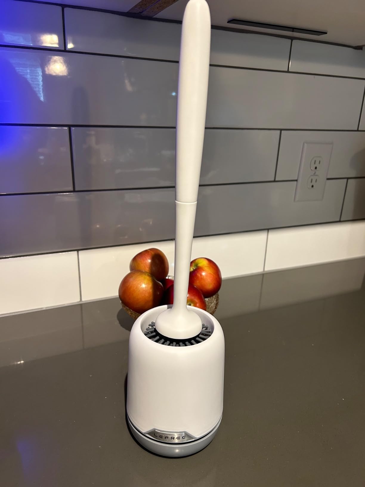 Lefree 2 Pack Silicone Toilet Brush Set with Ventilated Holder, Floor Standing & Wall Mounted Toilet Scrubber - Customer Photo 1