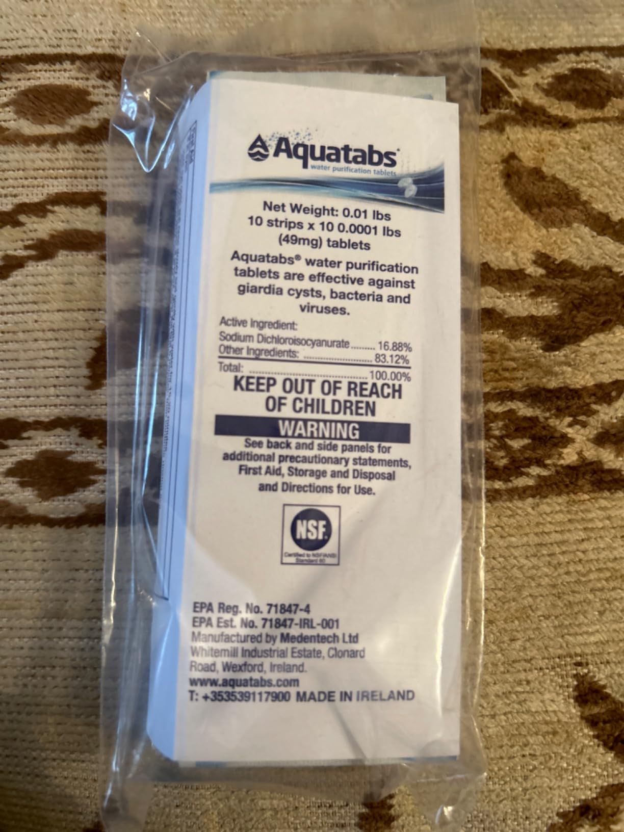 Aquatabs Water Purification Tablets, 397mg 100 Pack, Camping & Emergency customer photo 1