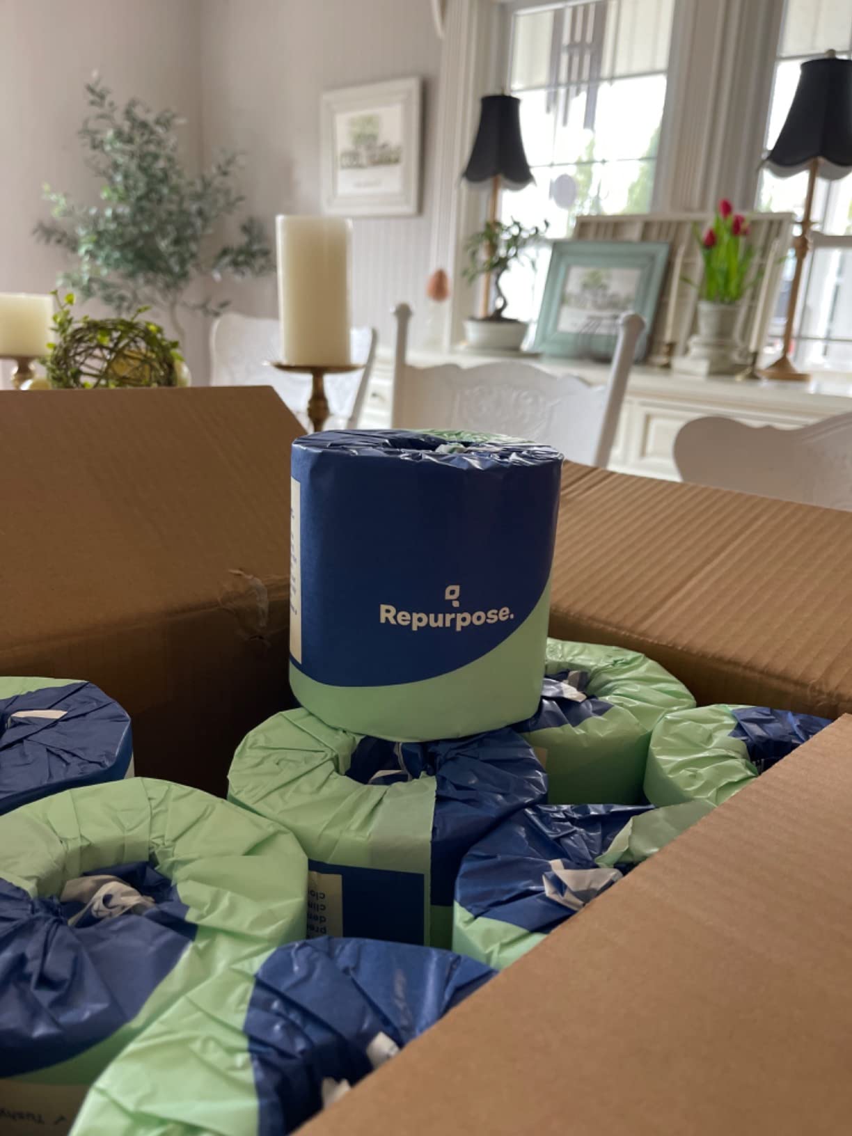 Repurpose 100% Bamboo Toilet Paper, 3-Ply, Tree-Free, Plastic-Free, FSC Certified, Septic Safe, Fast Dissolving, RV-Friendly, 12 Rolls (300 Sheets/Roll), No Fragrance/Dyes Customer Review Repurpose 100% Bamboo Toilet Paper, 3-Ply, Tree-Free, Plastic-Free, FSC Certified, Septic Safe, Fast Dissolving, RV-Friendly, 12 Rolls (300 Sheets/Roll), No Fragrance/Dyes - Customer Photo 2