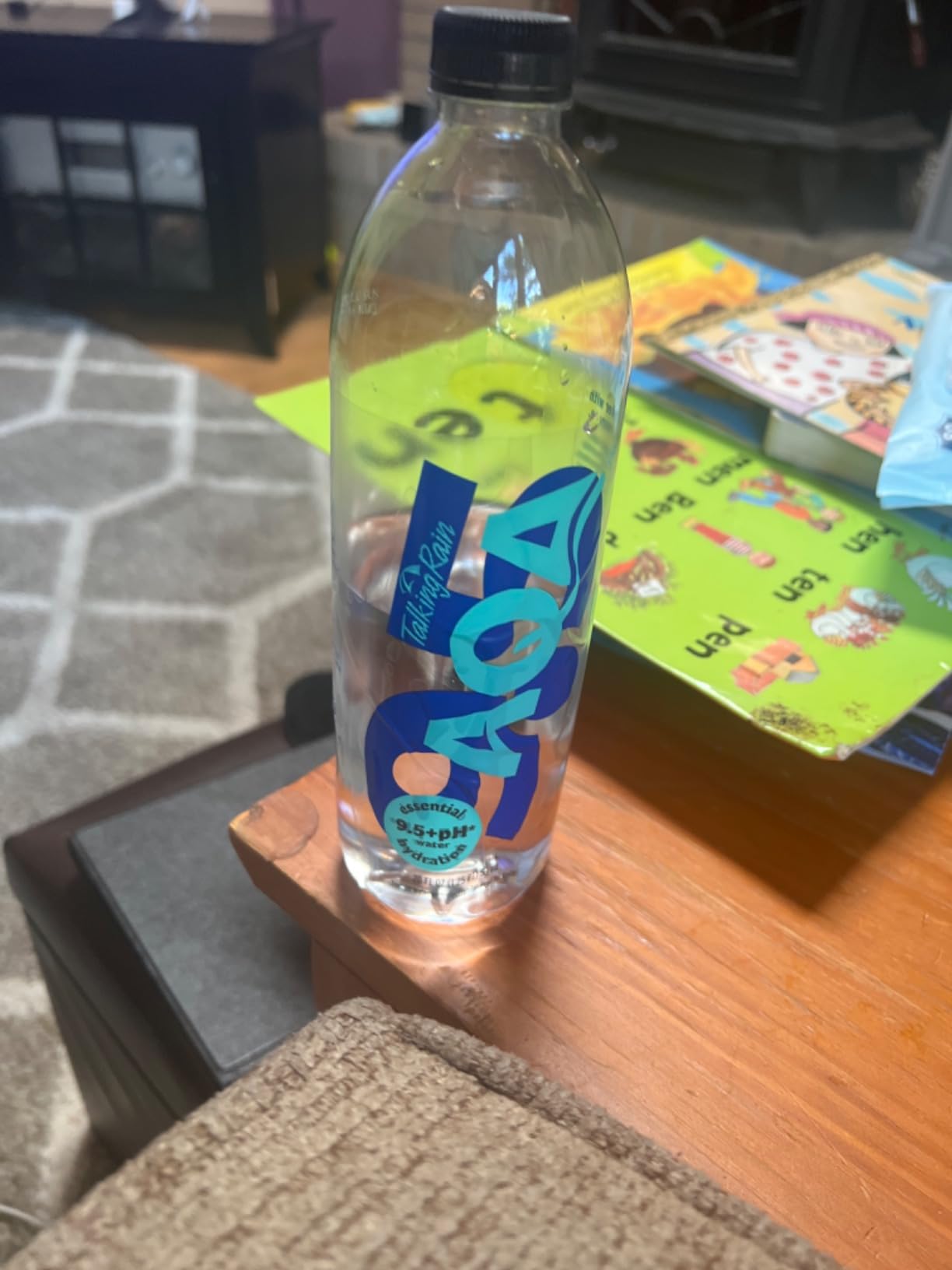 Talking Rain AQA Alkaline Ionized Bottled Water, 9.5 pH, with Electrolytes and Minerals Added for Taste, 20 fl oz Bottle (Pack of 12) - Customer Photo 1