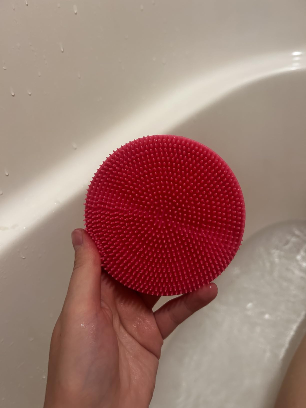INNERNEED Food-Grade Soft Silicone Body Scrubber Shower Brush Handheld Cleansing Skin Brush, Gentle Exfoliating and Lather Well (Black) - Customer Photo 2