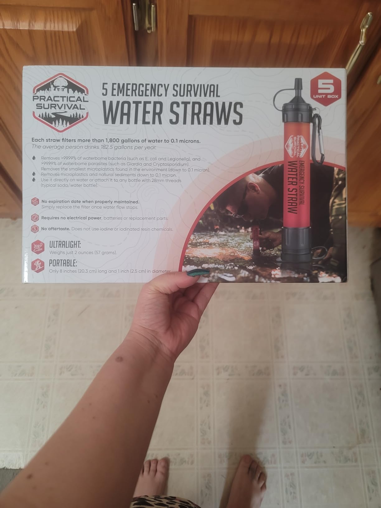 5 High-Capacity Emergency Water Straws – Lightweight, Reusable, 1800-gallon Filters for Camping, Hiking, Travel, Biking, Survival, and Emergencies. No Expiration Date, Perfect for preparedness - Customer Photo 2