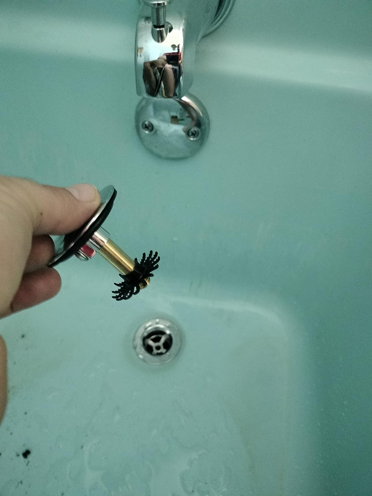 All Metal Lift & Turn Bathtub Drain Kit with Two-Hole Overflow Faceplate, Replacement Bath Tub Drain Trim Set Fine/Coarse Thread Conversion Kit Assembly, Tub Drains and overflow -Chrome Plated Customer Review All Metal Lift & Turn Bathtub Drain Kit with Two-Hole Overflow Faceplate, Replacement Bath Tub Drain Trim Set Fine/Coarse Thread Conversion Kit Assembly, Tub Drains and overflow -Chrome Plated - Customer Photo 2