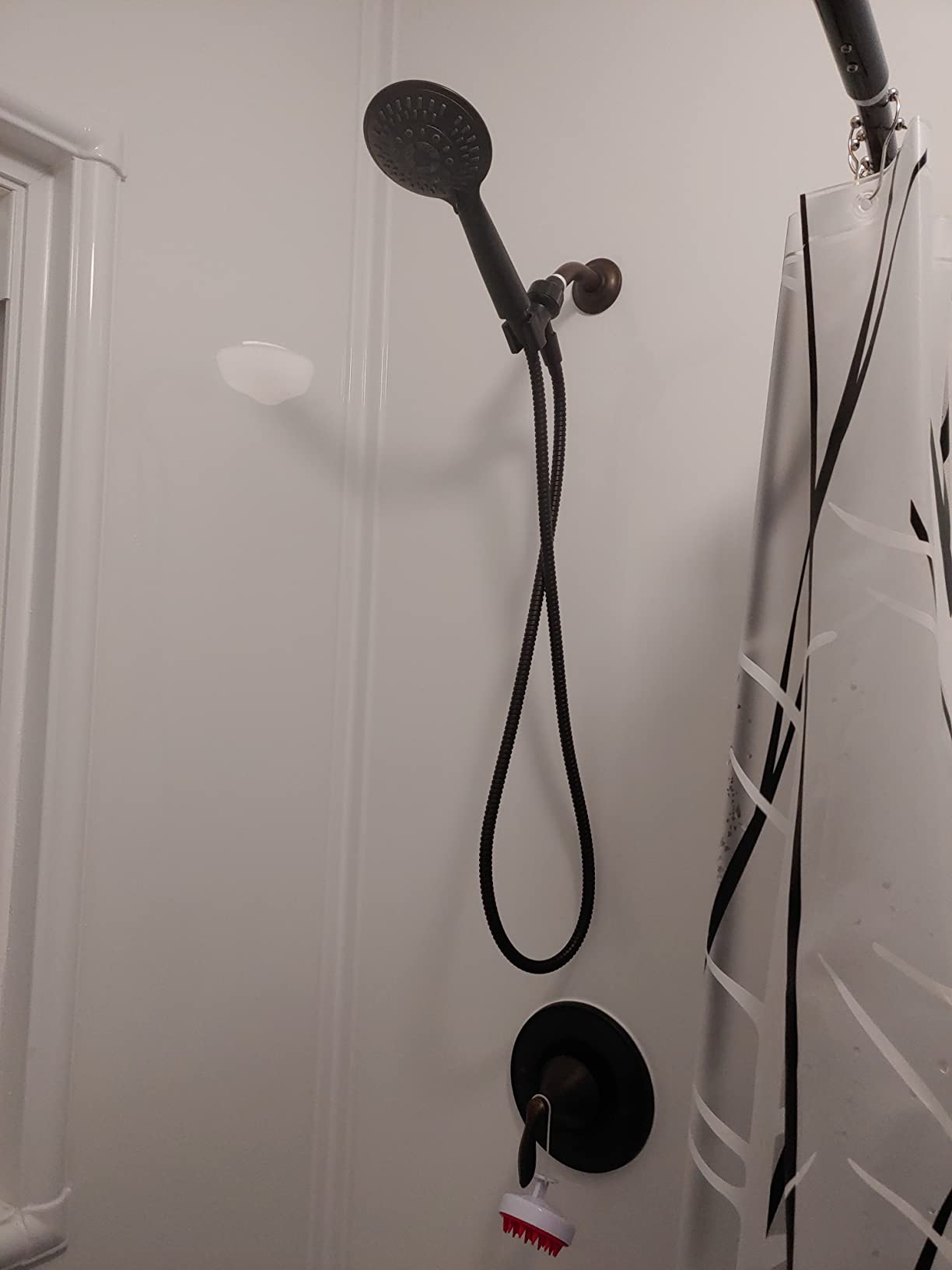 BRIGHT SHOWERS 9 Spray Settings Shower Head with Handheld High Pressure Oil-Rubbed Bronze Hand Held Showerhead with 60 Inch Stainless Steel Hose and Adjustable Overhead Bracket Customer Review BRIGHT SHOWERS 9 Spray Settings Shower Head with Handheld High Pressure Oil-Rubbed Bronze Hand Held Showerhead with 60 Inch Stainless Steel Hose and Adjustable Overhead Bracket - Customer Photo 2