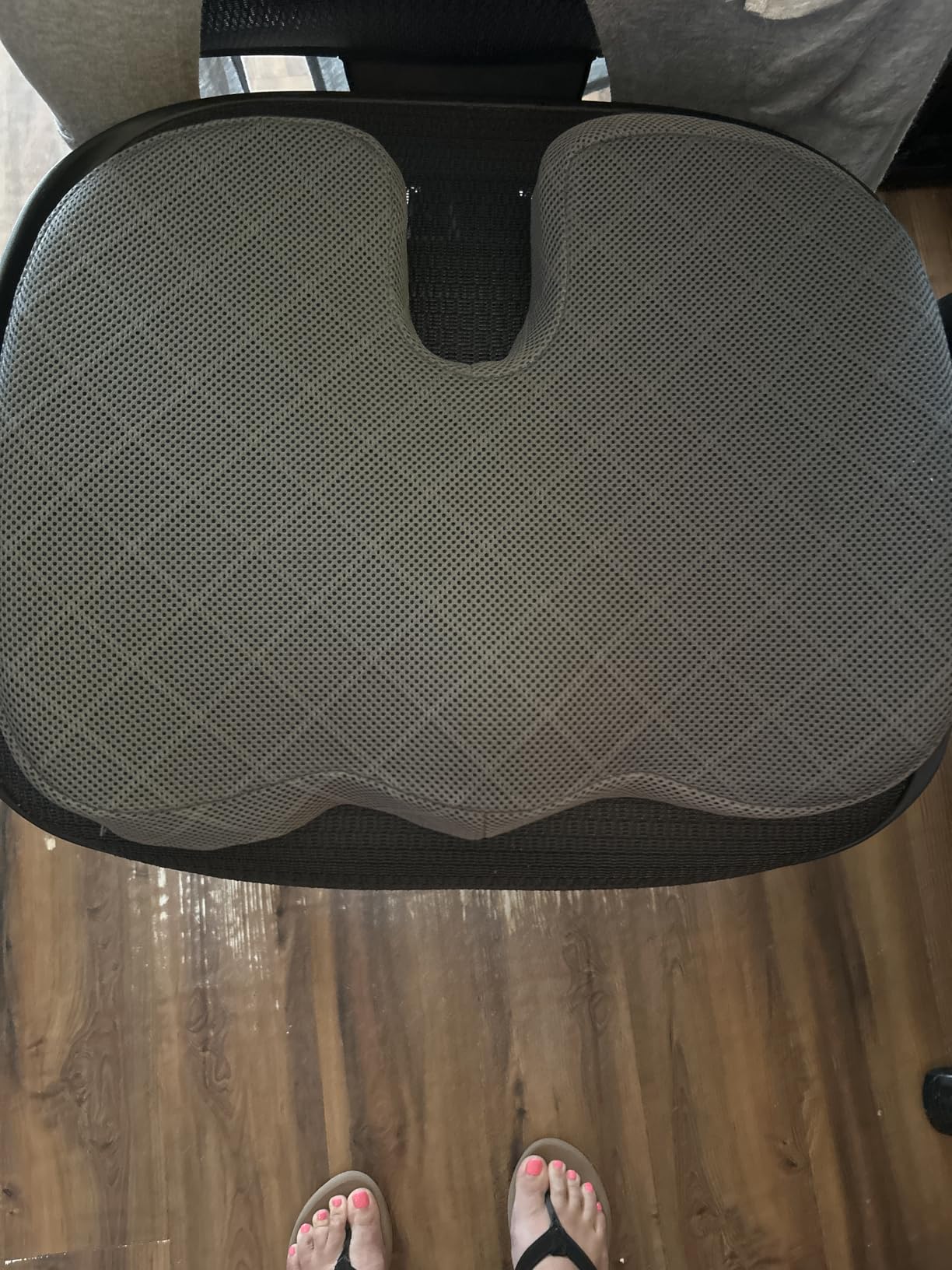 TushGuard Seat Cushion - Memory Foam Cushion for Office Chair, Car Seat, Airplane, Bleacher - Sciatica & Hip & Coccyx Pain Relief Desk Chair Cushion for Long Sitting Office Workers, Car Drivers - Customer Photo 1