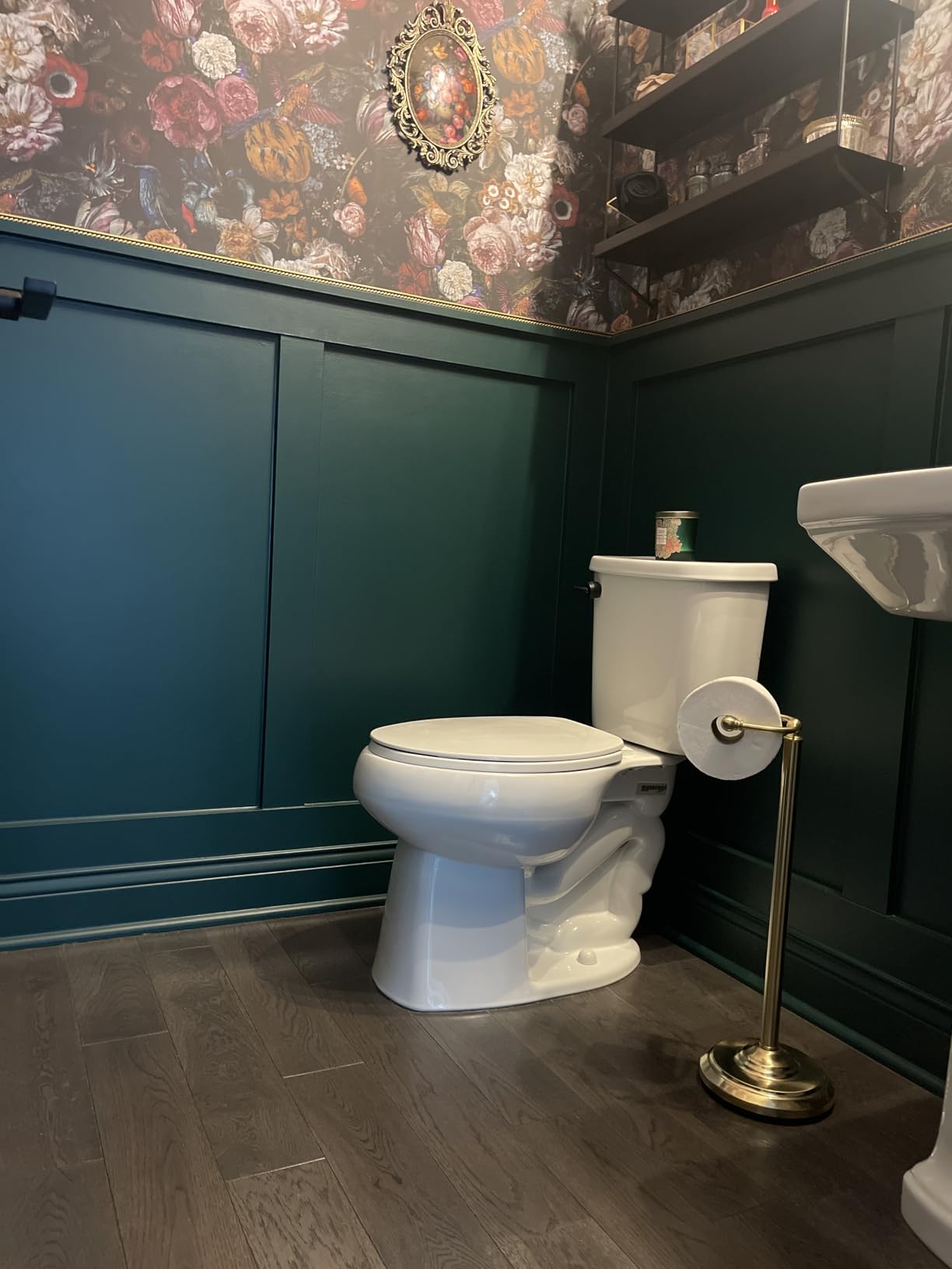 Kingston Brass CC2007 Vintage Freestanding Toilet Paper Holder, Brushed Brass 6 x 7.5 x 21.5 - Customer Photo 1