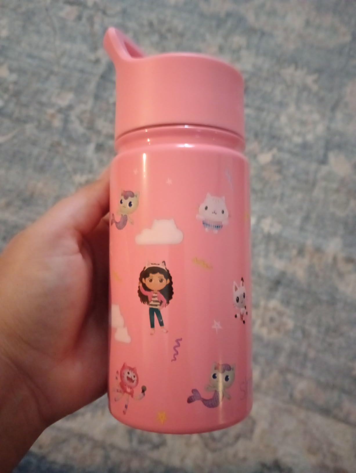 Simple Modern Kids Summit Water Bottle with Straw Lid | 14oz Stainless Steel Cup Insulated Tumbler for Toddlers, School | Pink Ballerina - Customer Photo 2