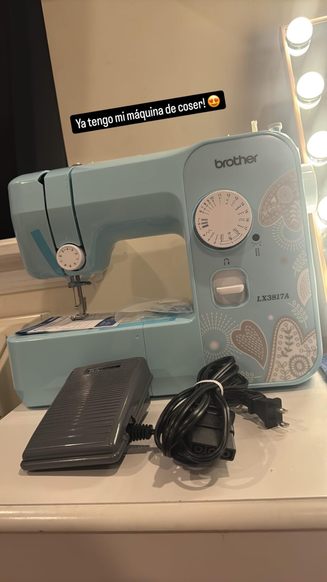 Brother RLX3817G Full Size 17 Stitch Sewing Machine Grey,Refurbished - Customer Photo 1