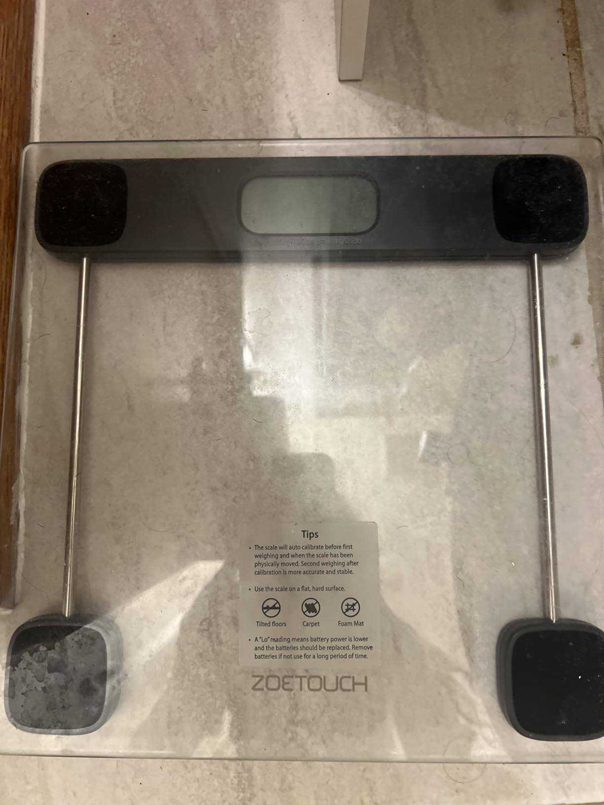 Scale for Body Weight Digital Bathroom Scale Accurate Weighing Machine for People, High Precision Bath Scale, Step On, Tempered Glass LCD Display Batteries and Tape Measure Included, 400lbs - Customer Photo 3