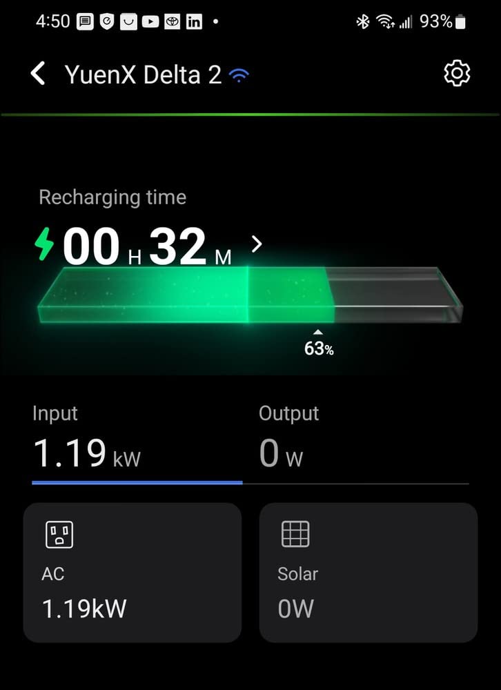 EF ECOFLOW Portable Power Station DELTA 2, 1024Wh LiFePO4 (LFP) Battery, 1800W AC/100W USB-C Output, Solar Generator(Solar Panel Optional) for Home Backup Power, Camping & RVs - Customer Photo 2