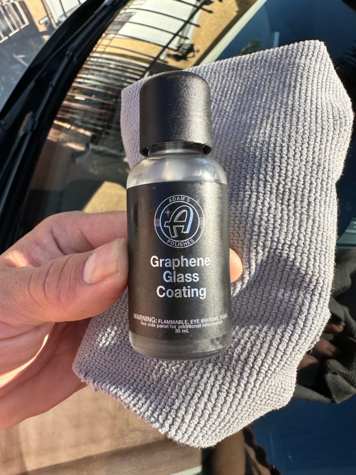 Adam's Polishes Graphene Glass Coating (30ml) - Advanced Rain Windshield Water Repellent for Cars, Shower Doors Mirrors and Other Glass Surfaces | Long Lasting Hydrophobic Graphene Ceramic Coating - Customer Photo 2