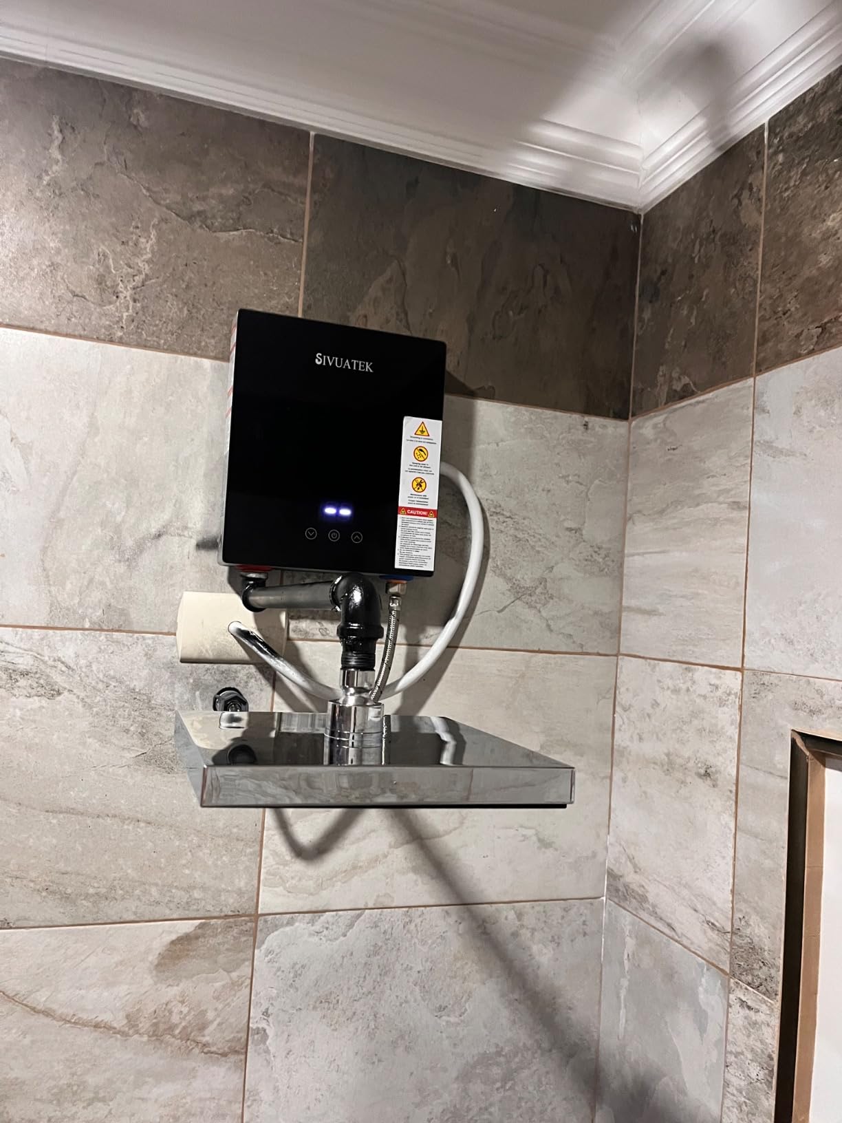 Electric Tankless Water Heater SIVUATEK 18kW, 240V - On-Demand Hot Water for Whole House - ETL Certified, Self Modulating - Compact Design for Easy Installation - for 3 Point of Use Hot Water - Customer Photo 1