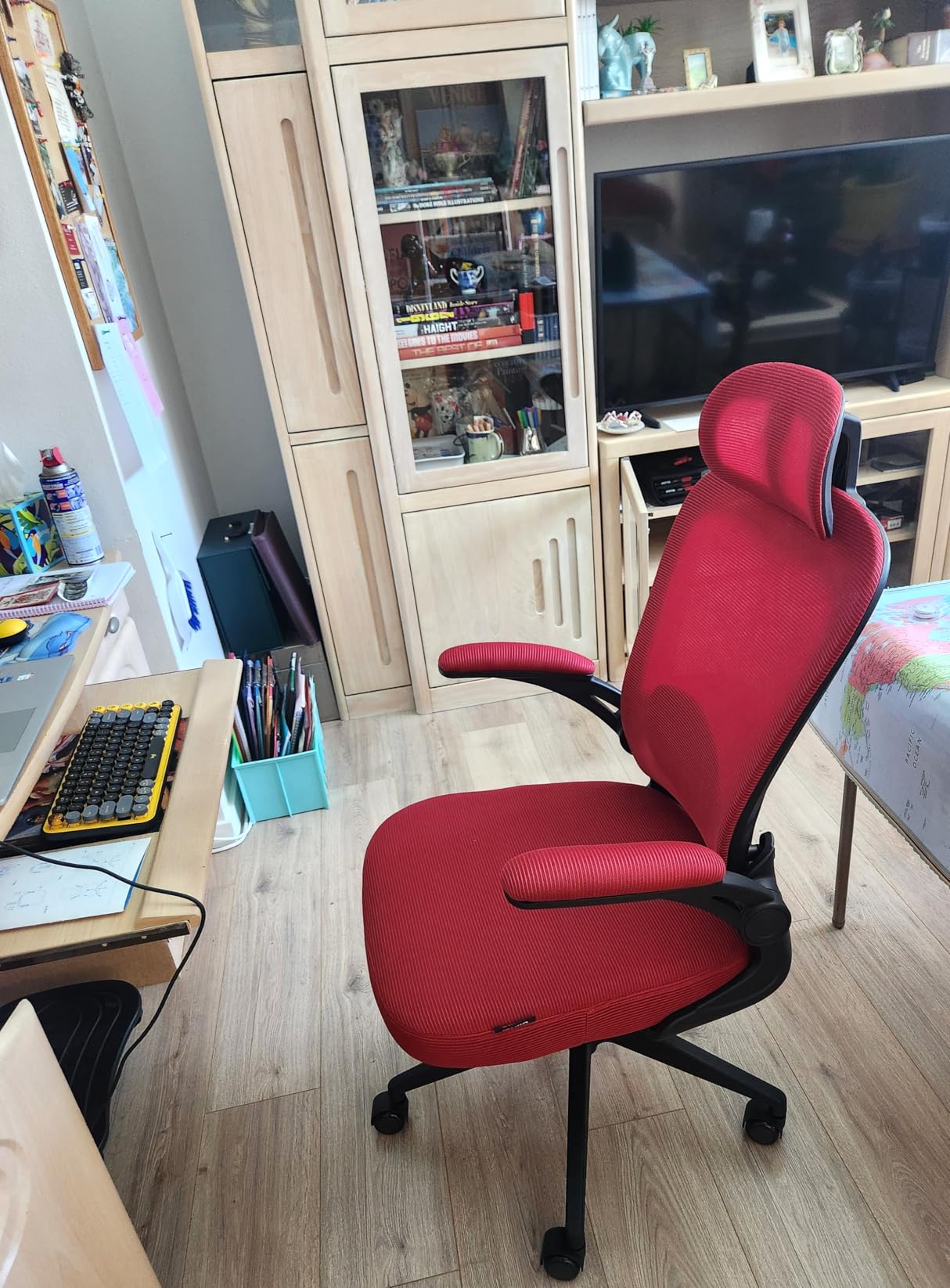Oline ErgoAir Ergonomic Office Chair – Adjustable Lumbar Support, Flip-Up Armrests, Mesh Computer Desk Chair, Swivel Rolling Executive Gaming Chair for Home & Office (Black) - Customer Photo 1