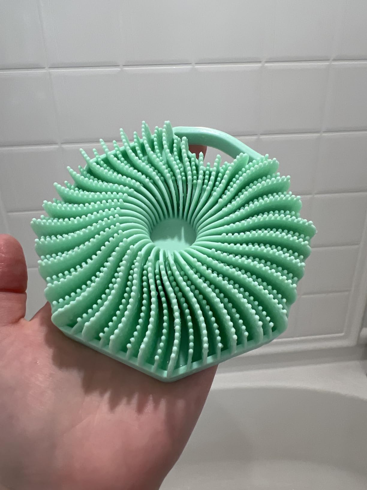 Sud Scrub® Antimicrobial Silicone Body Scrubber, Exfoliating Body Scrubber for Sensitive Skin, Eco Friendly Shower Scrubber for Body, Silicone Body Brush for Showering, Charcoal - Customer Photo 1