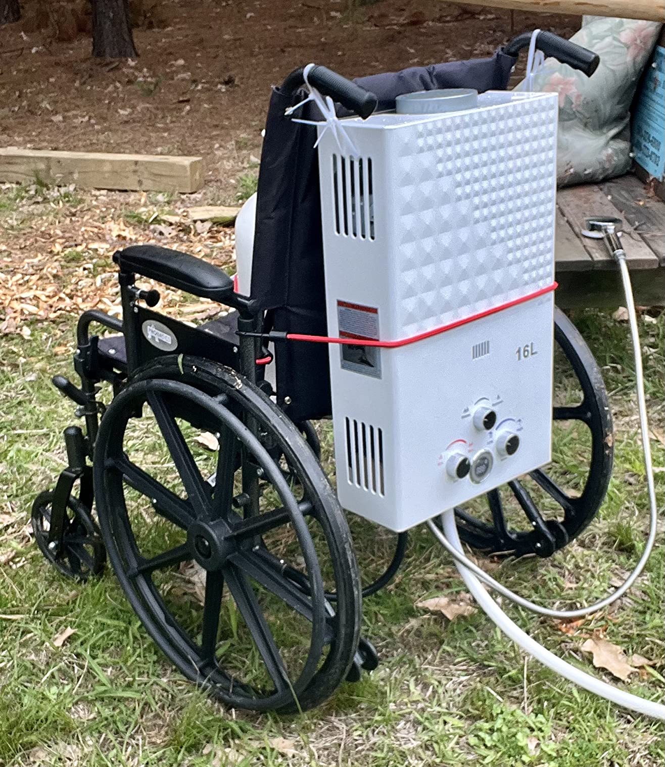 Tankless Water Heater Propane 5.26GPM 20L Outdoor Portable Gas Hot Water Heaters Instant Propane Water Heater with Digital Display Multi-Protection for Camping Trips Boat Cabins - Customer Photo 5