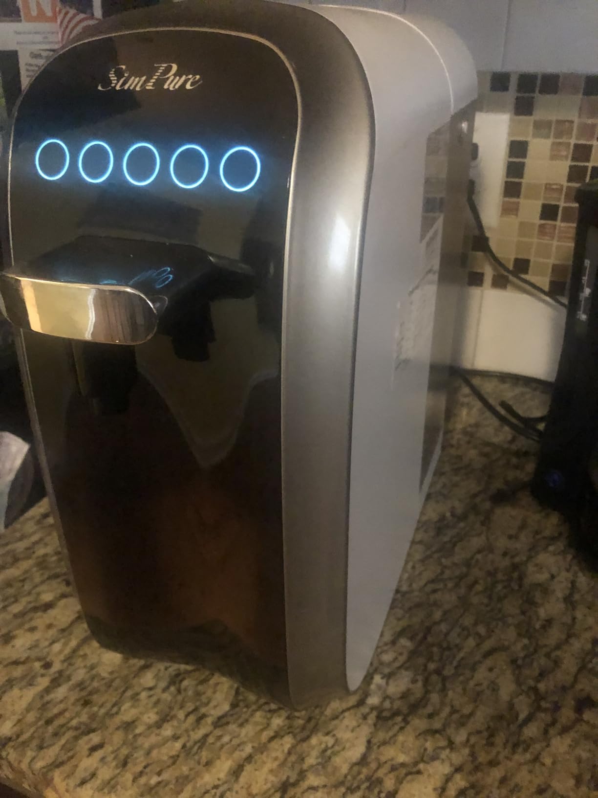 SimPure Y7P-BW UV Countertop Reverse Osmosis Water Filter, NSF/ANSI 58 Certified, 5 Stage RO Water Filtration System, Water Purifier for Home, 4: 1 Pure to Drain, BPA Free (No Installation Required) - Customer Photo 1