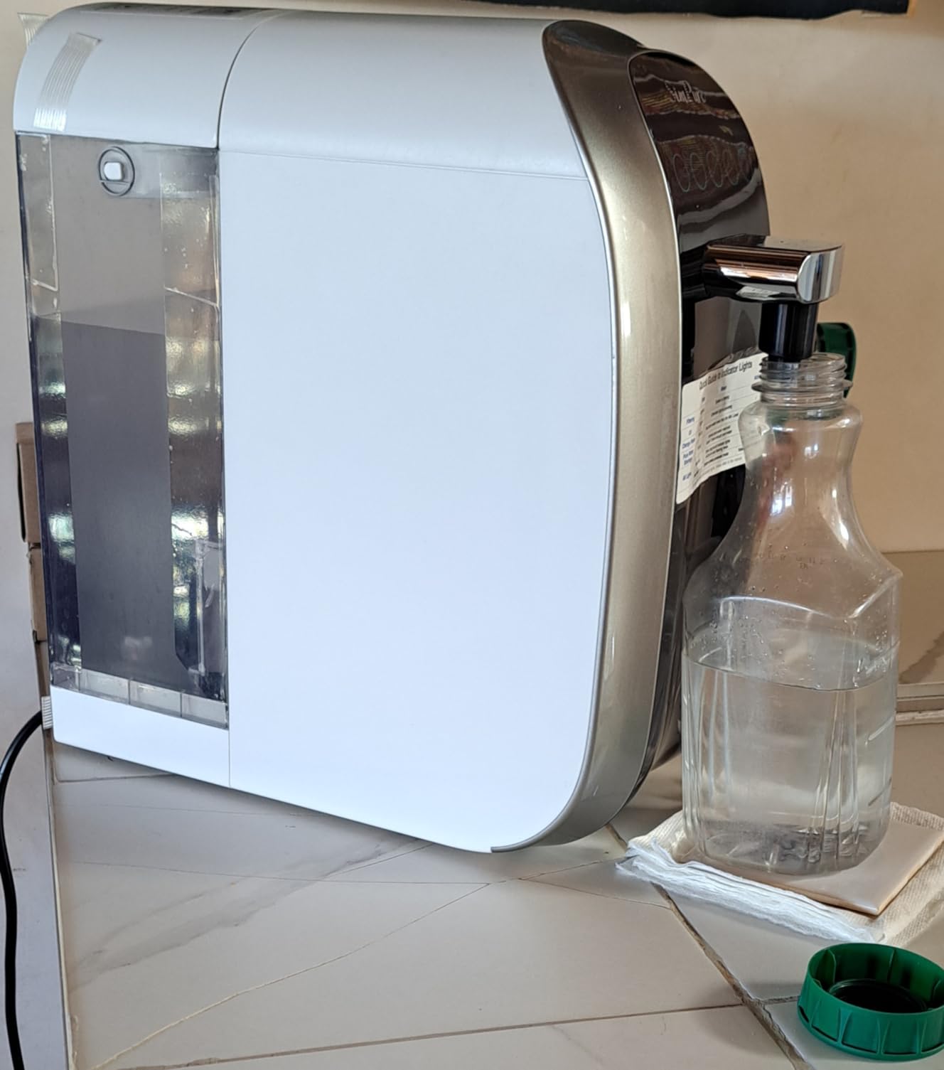 SimPure Y7P-BW UV Countertop Reverse Osmosis Water Filter, NSF/ANSI 58 Certified, 5 Stage RO Water Filtration System, Water Purifier for Home, 4: 1 Pure to Drain, BPA Free (No Installation Required) - Customer Photo 2