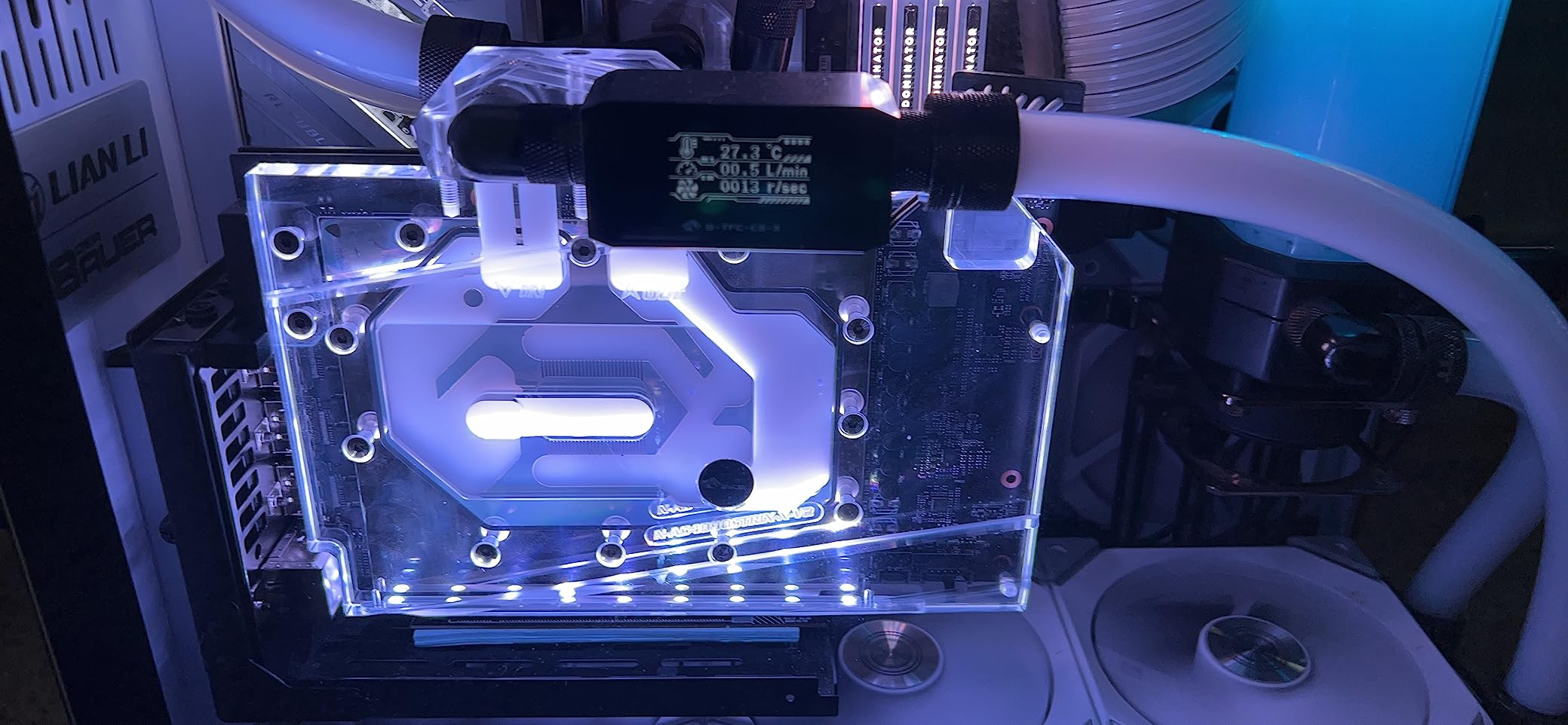 Copper GPU Water Cooling Block GPU Waterblock Graphics Card Water Cooling Block for ASUS GeForce RTX 4090 TUF Strix (5V ARGB RBW Aura Effect LED Lights GPU Block with Backplate) - Customer Photo 1