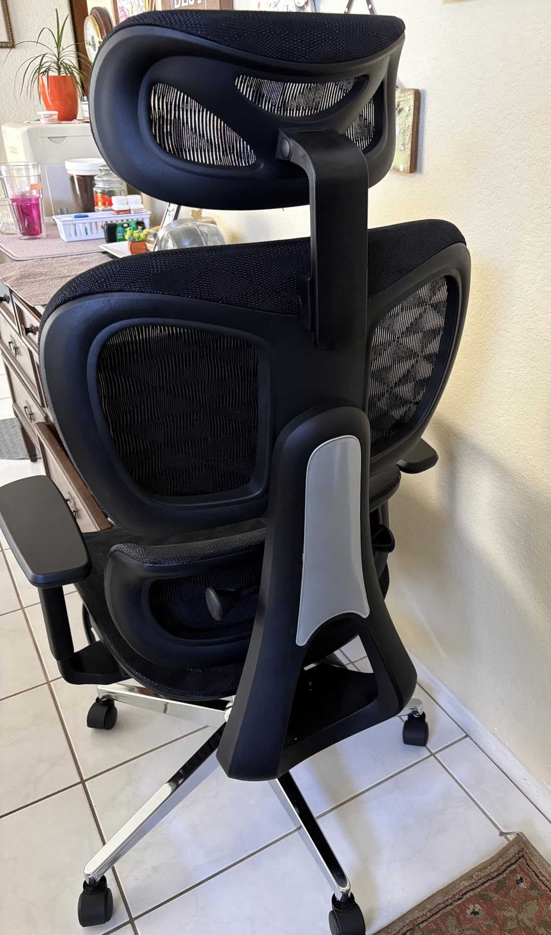 Ergonomic Mesh Office Chair with 3D Adjustable Armrest,Plastic Frame High Back Desk Computer Chair Ergo3d Ergonomic Office Chair with Wheels for Home & Office Black - Customer Photo 5