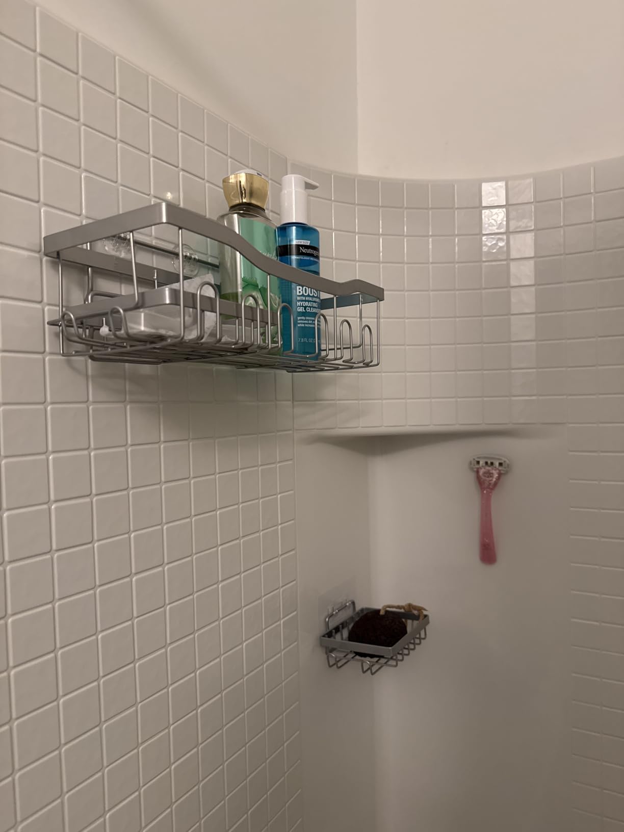Rustproof Stainless Steel Adhesive Shower Caddy, 5 Pack Bath Organizers With Large Capacity, No Drilling Shelves for Bathroom Storage & Home Decor - Customer Photo 1