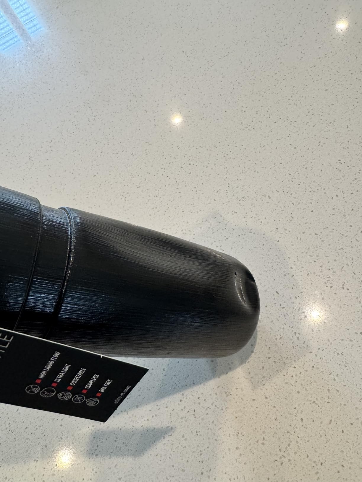 Elite Fly Tex Cycling Water Bottle 750ml – Black – Ultra-Lightweight, BPA-Free, Easy-Squeeze Sports Bottle - Customer Photo 1