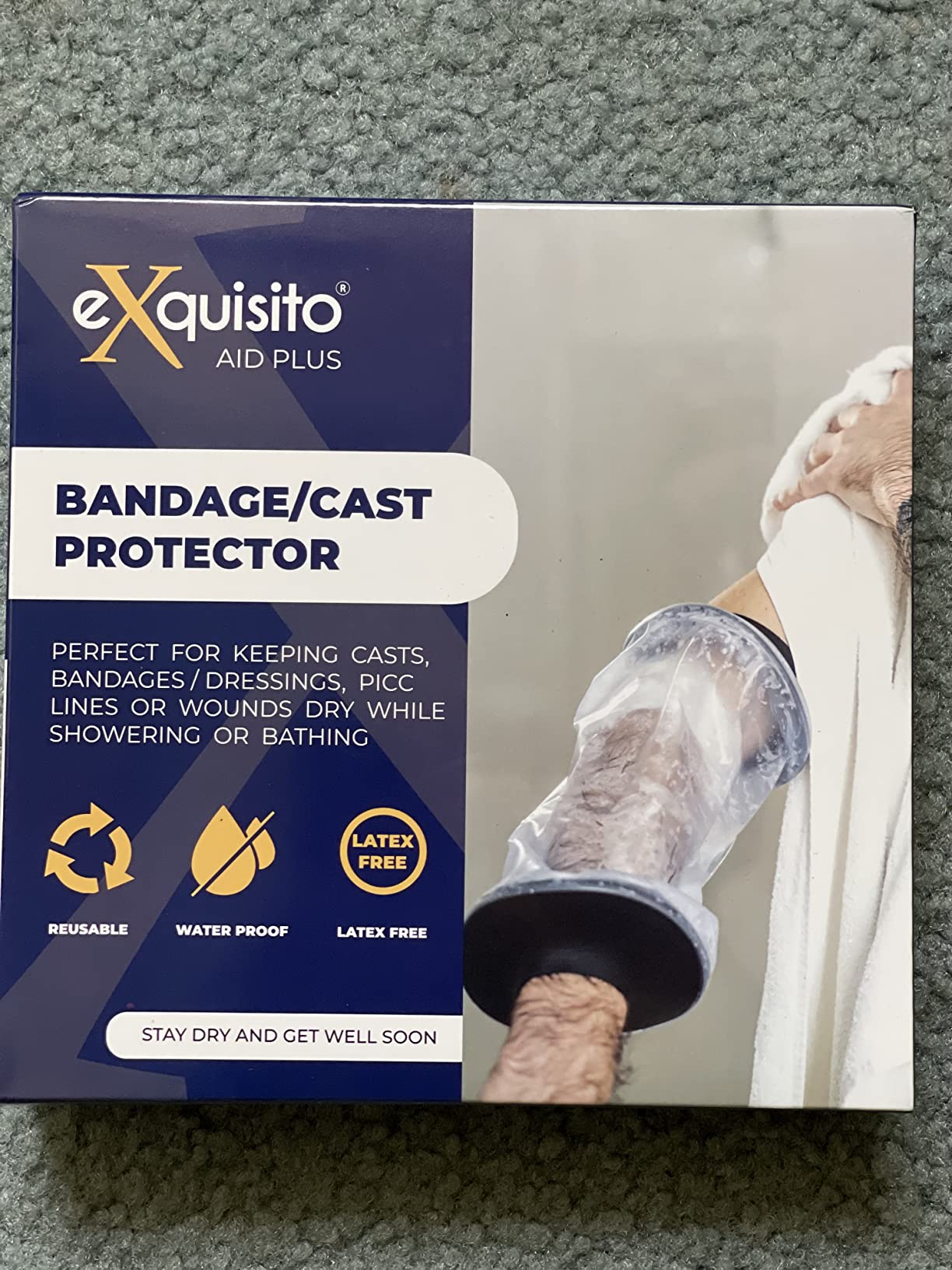 EXQUISITO PICC Line Shower Cover | Available in 5 Sizes | Reusable IV PICC Line Cover | Shower Cover for PICC, wound, injury, post surgery dressings - Customer Photo 2