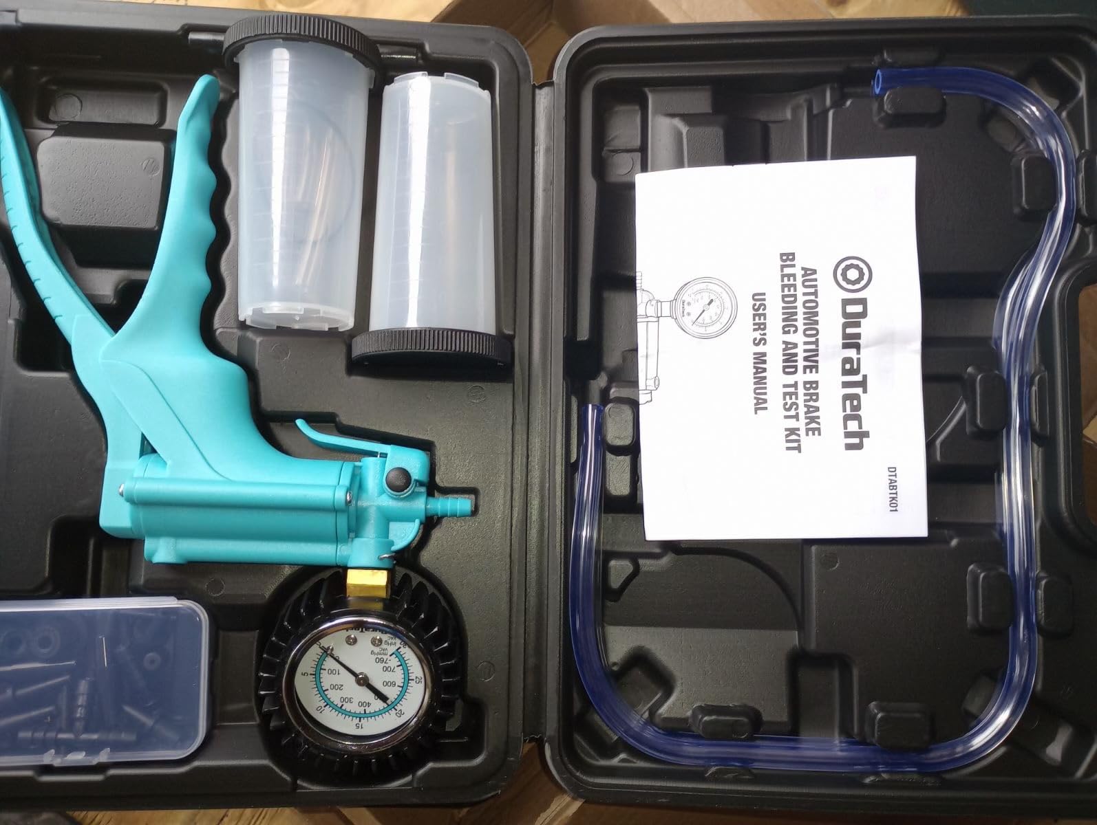 DURATECH 2 in 1 Brake Bleeder Kit, Brake Fluid Bleeder Kit with Handheld Vacuum Pump, for Automotive, Organized in Portable Case - Customer Photo 1