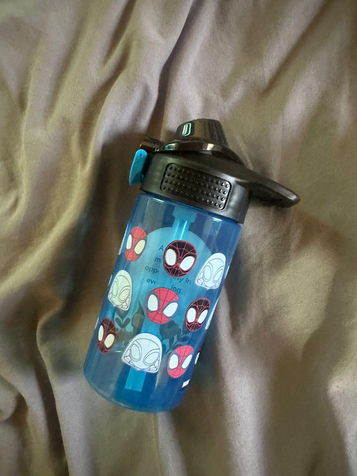 Zak Designs Kids Water Bottle For School or Travel, 16oz Durable Plastic Water Bottle With Straw, Handle, and Leak-Proof, Pop-Up Spout Cover (Dinosaur) - Customer Photo 2