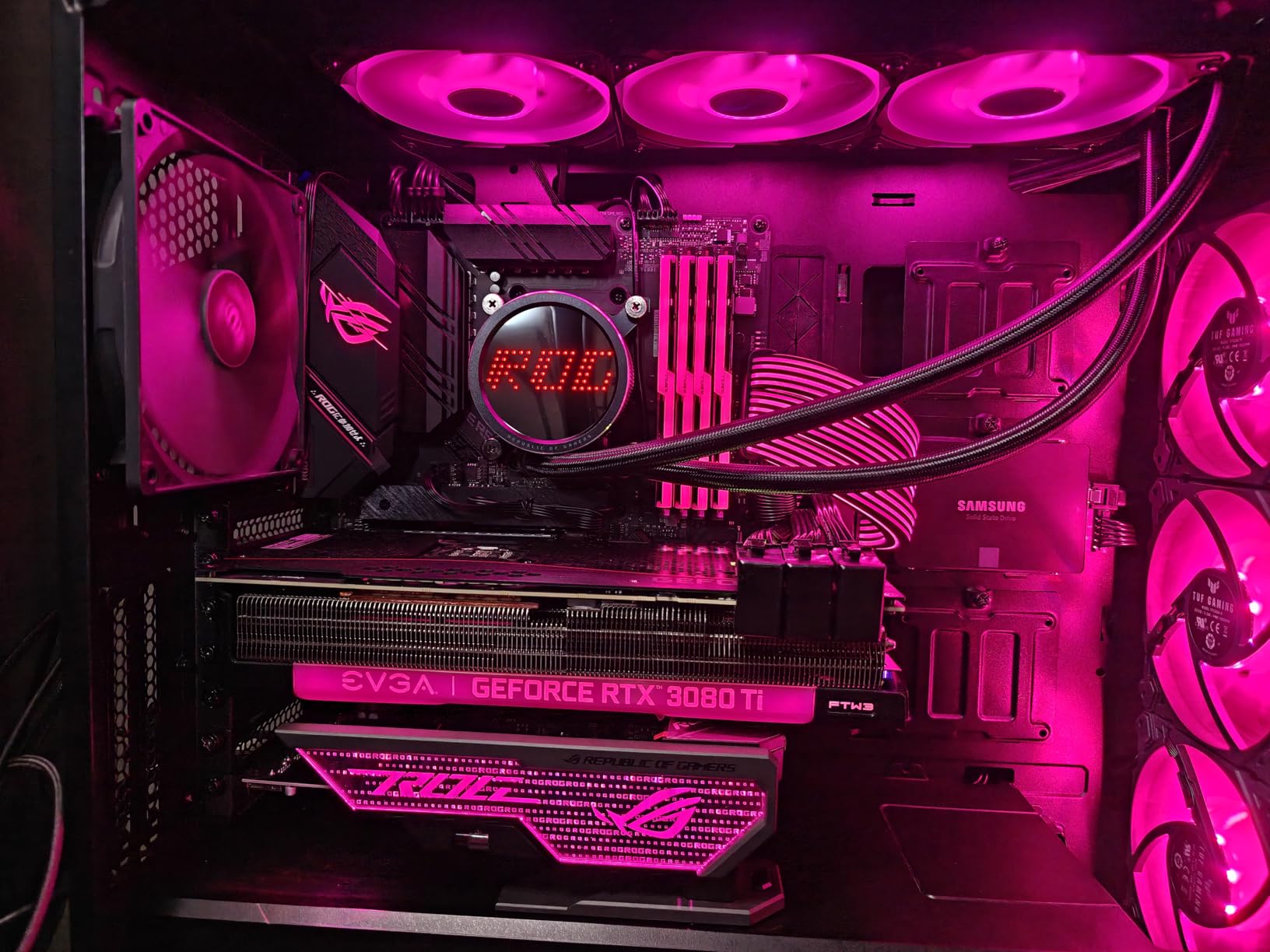 ASUS ROG RYUO III 360 ARGB White Edition All-in-one AIO Liquid CPU Cooler 360mm Radiator, Asetek 8th gen Pump Solution, Anime Matrix™ LED Display and ROG AF 12S ARGB Fan. - Customer Photo 1