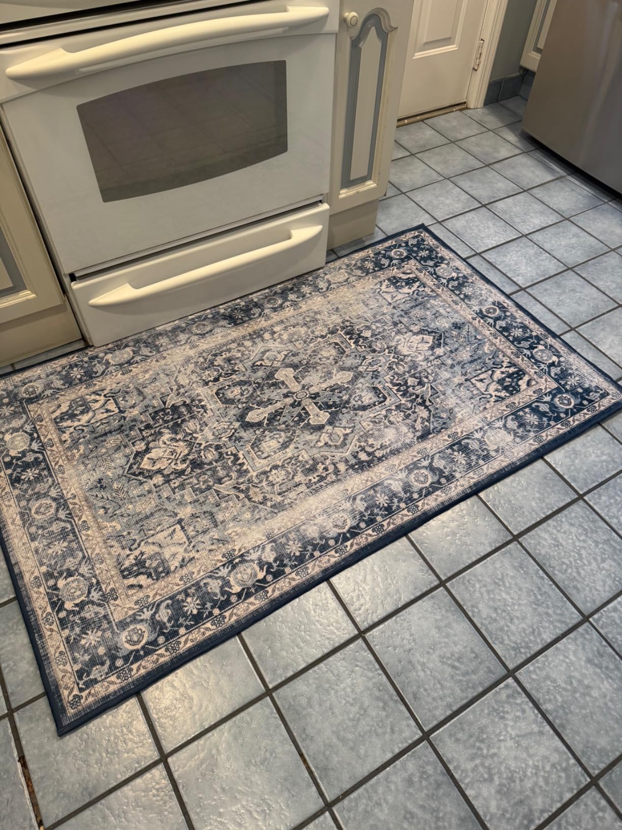 RUGGABLE Washable Area Rug – Kamran Soft Pink 2x3, Stain-Resistant, Non-Slip – Small Machine Washable Rugs for Living Room, Bedroom, Hallway, Entryway & Bathroom–with Standard Pad - Customer Photo 1