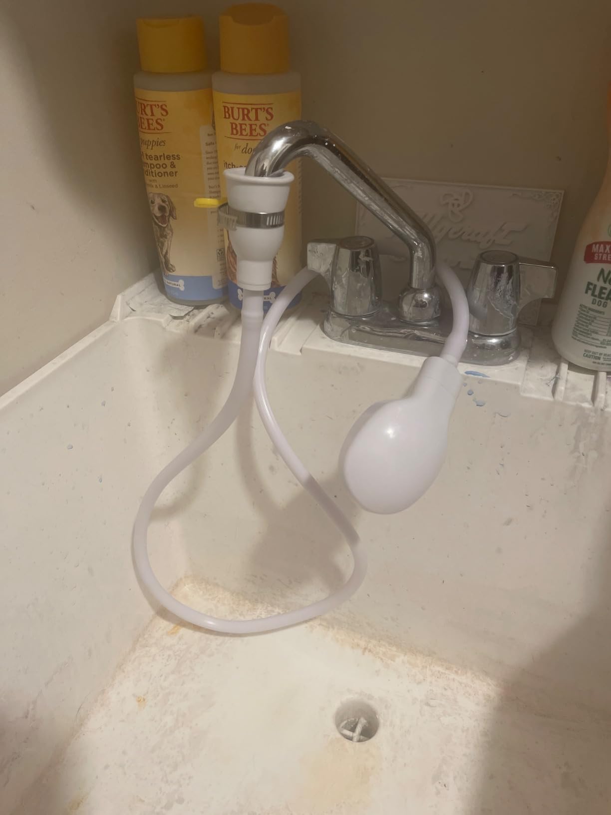 Sink Spray Rubber Hose, Sink Hose Attachment for Faucet Portable Sink Hose Faucet Sprayer, Shampoo Sprayer for Dog, Pets, Bathing Baby, Washing Hair, Rinsing Vegetables Customer Review Sink Spray Rubber Hose, Sink Hose Attachment for Faucet Portable Sink Hose Faucet Sprayer, Shampoo Sprayer for Dog, Pets, Bathing Baby, Washing Hair, Rinsing Vegetables - Customer Photo 1